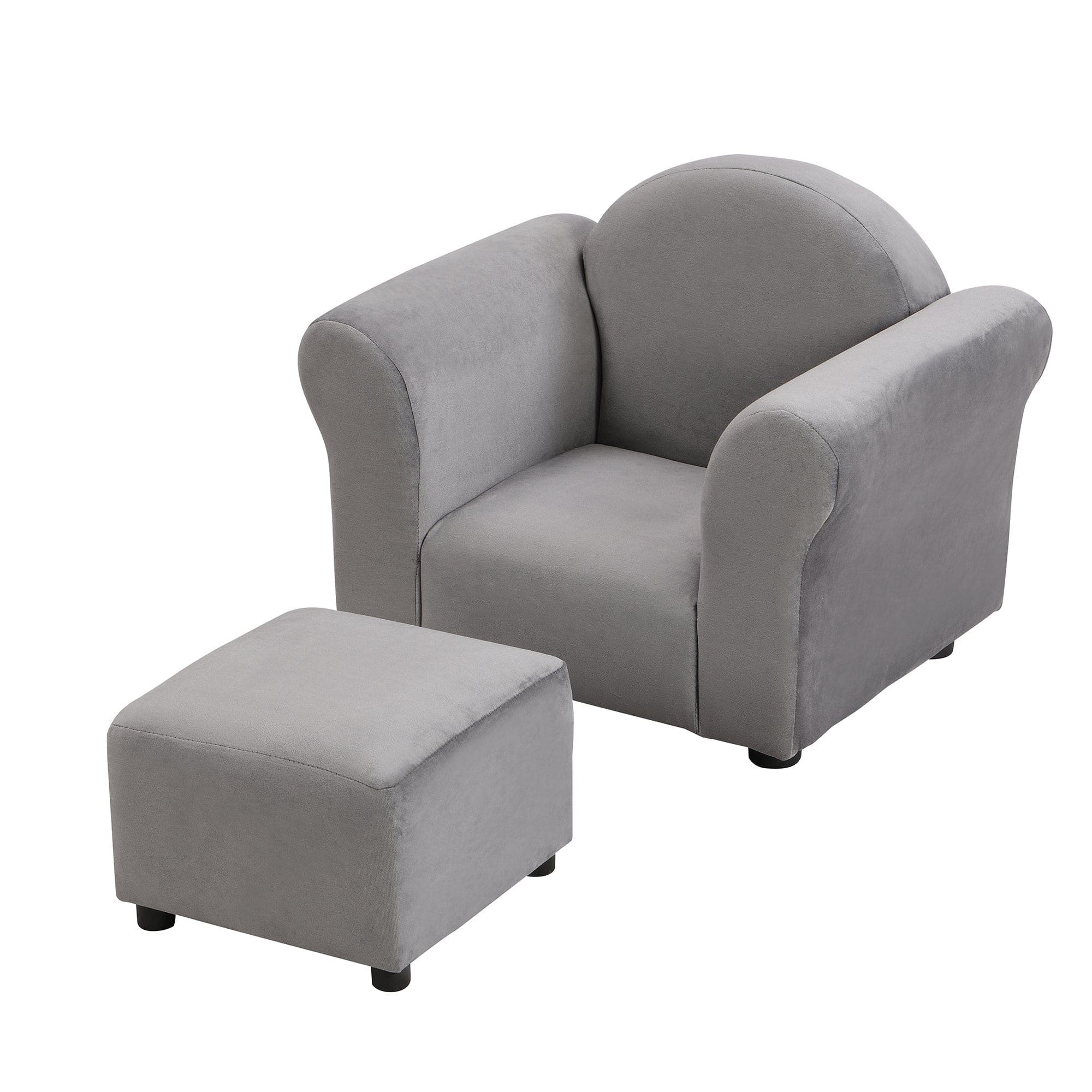 Kids Recliner Chair, Kids Upholstered Couch with ottoman