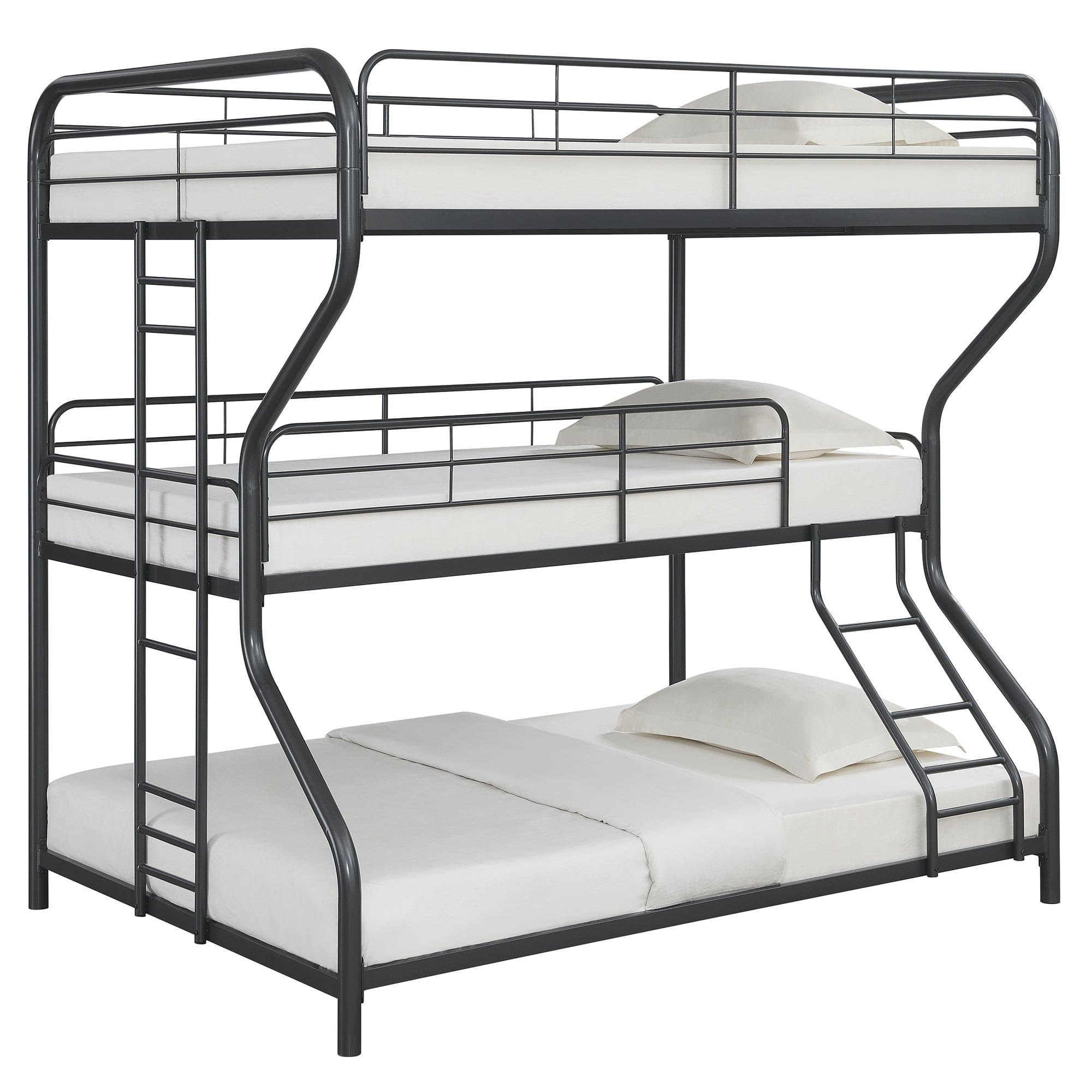 Furniture   Triple Bunk Bed, FULL/Twin/FULL, black