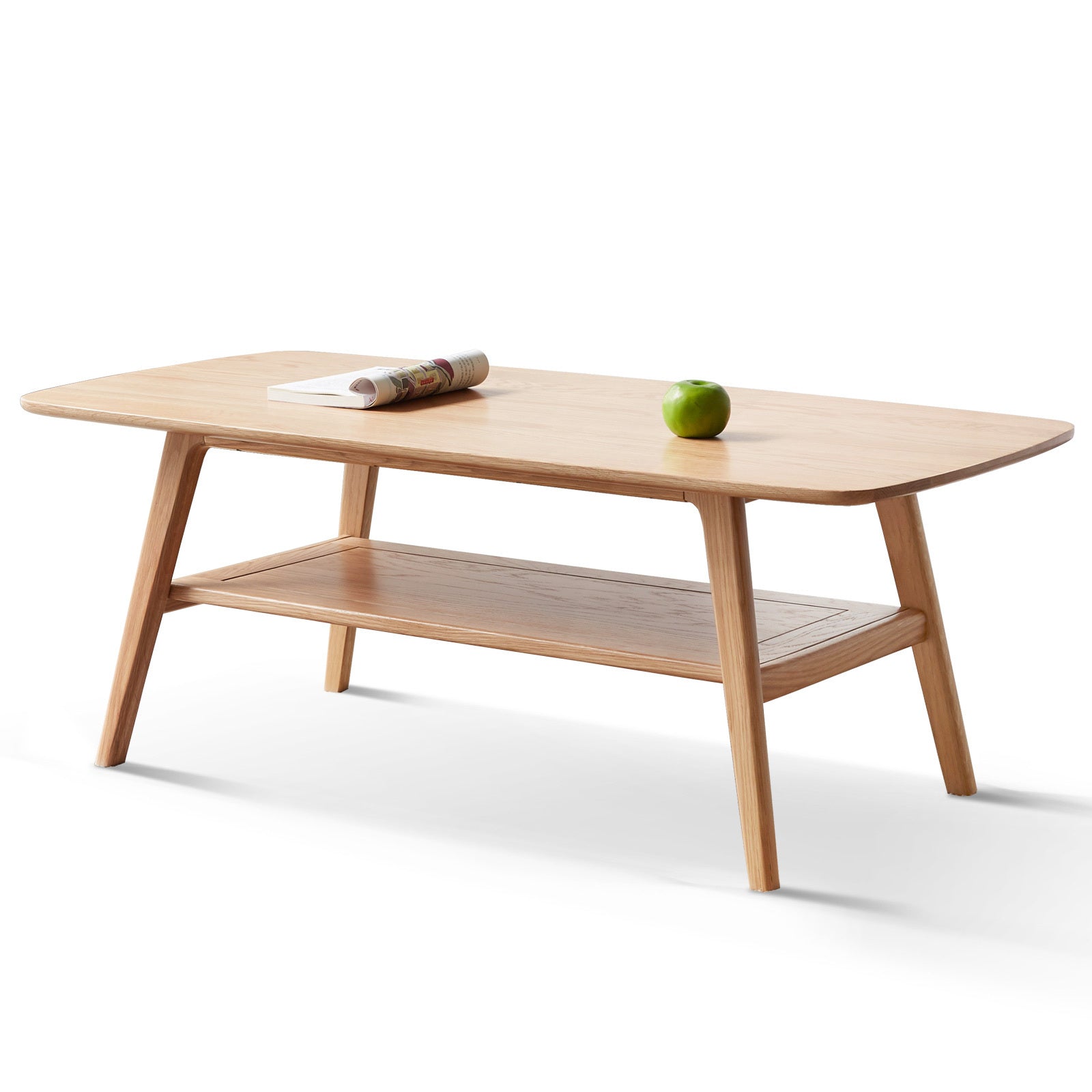 Center table Low Table 100% solid wood Top plate Desk Coffee table Width 120 x Depth 56 x Height 44 cm Study desk Work from home Easy to assemble Natural wood with storage shelf Natural writing desk