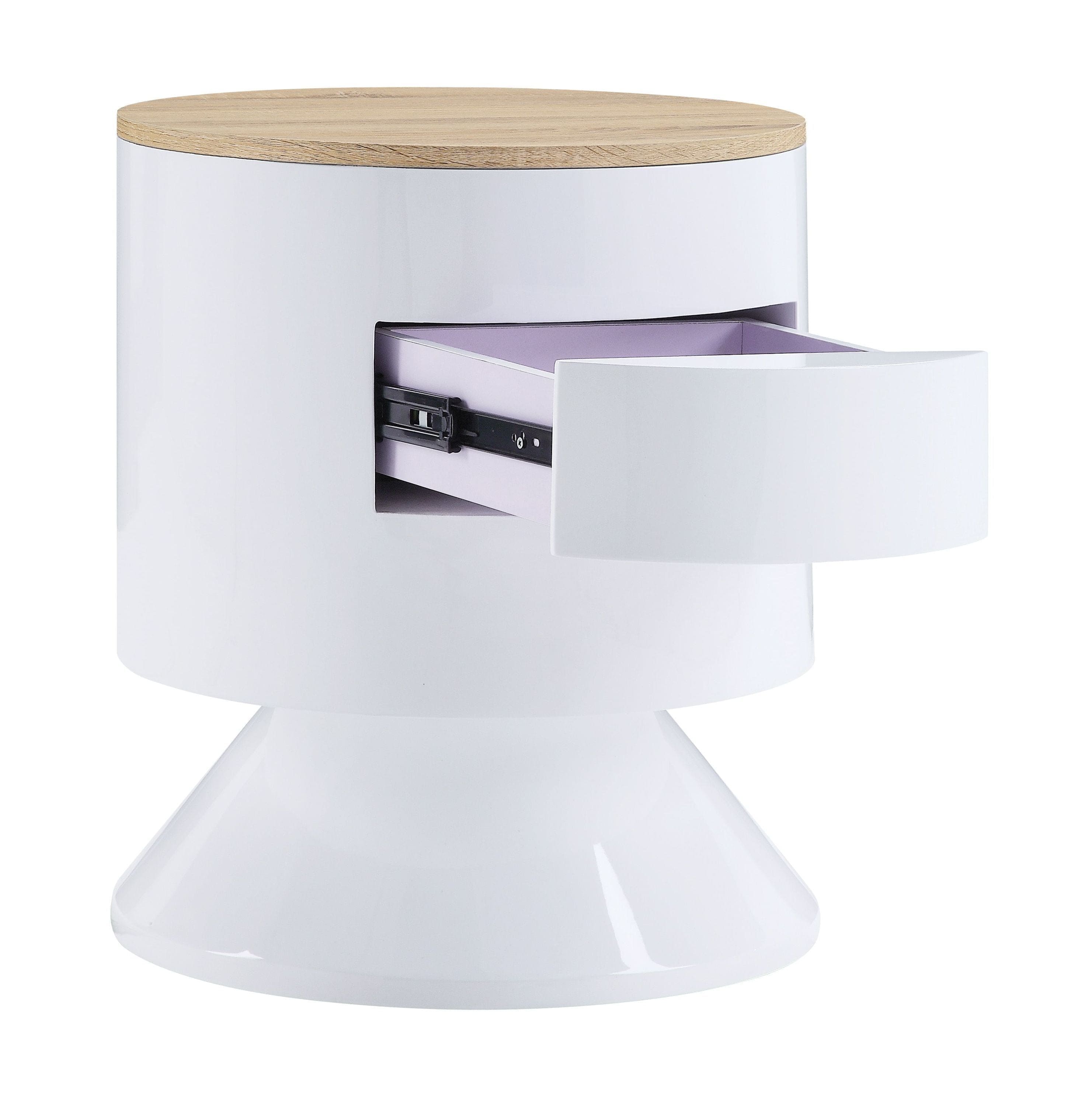 ACME Otith Night Table, White High Gloss 97596