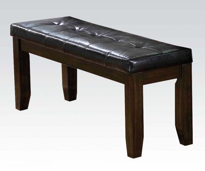 ACME Urbana Bench in Black PU & Espresso 74625