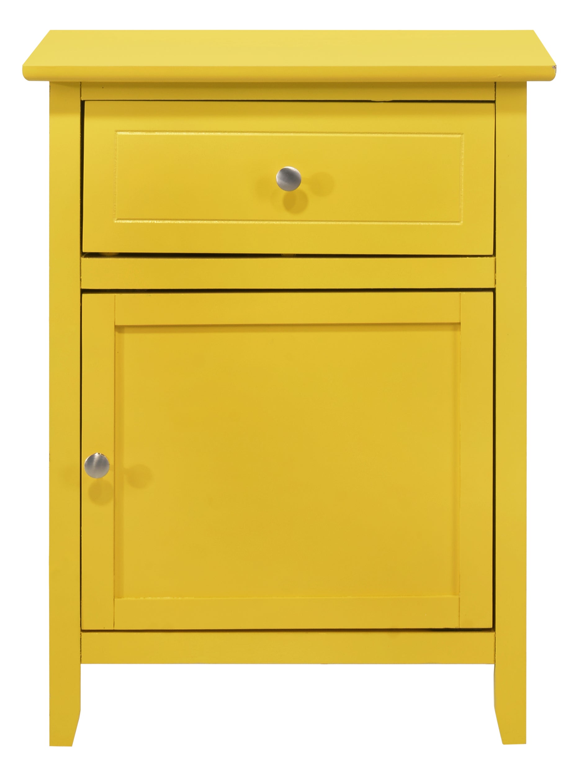 Glory Furniture Izzy G1402-N 1 Drawer /1 Door Nightstand , Yellow