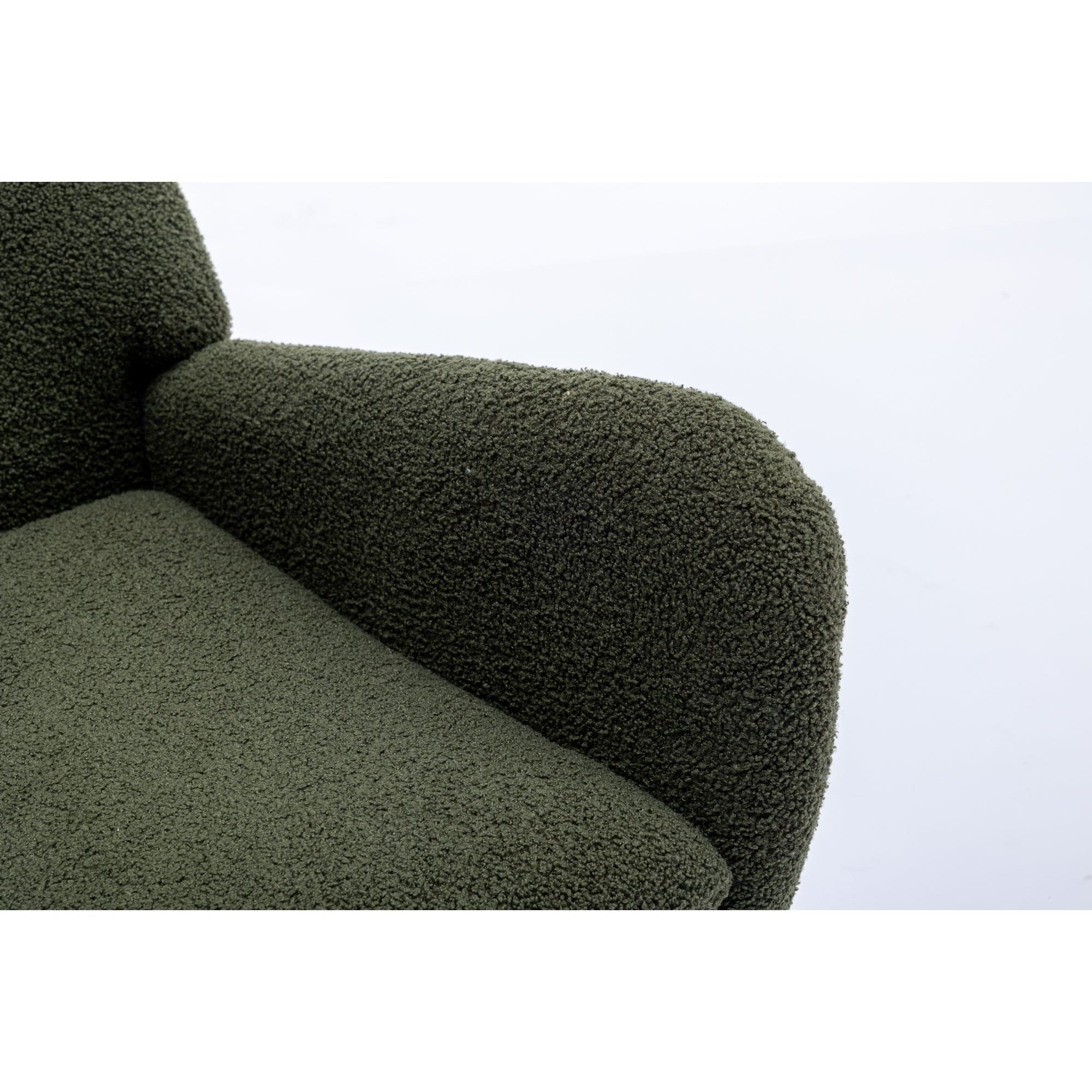 35.5 inch Rocking Chair with Pocket, (dark green)