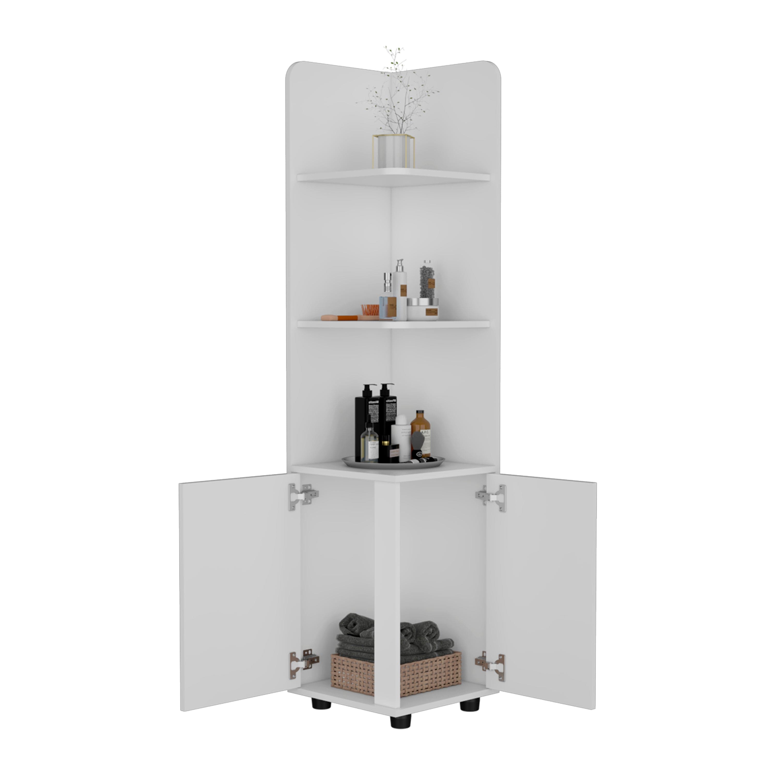 Freestanding cabinet Kairatu, One Drawer, White Finish