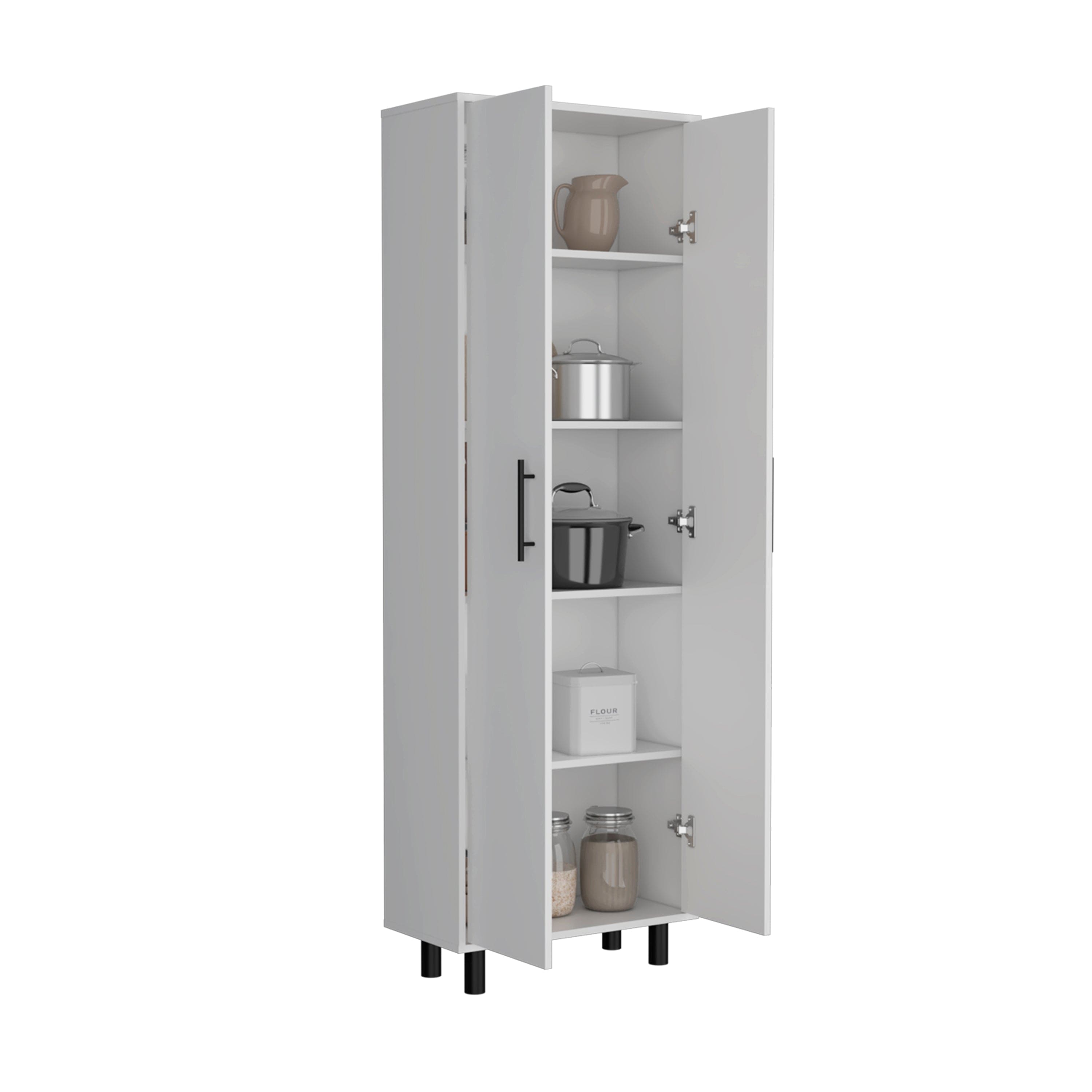 Multistorage Manacor, Five Shelves, White Finish