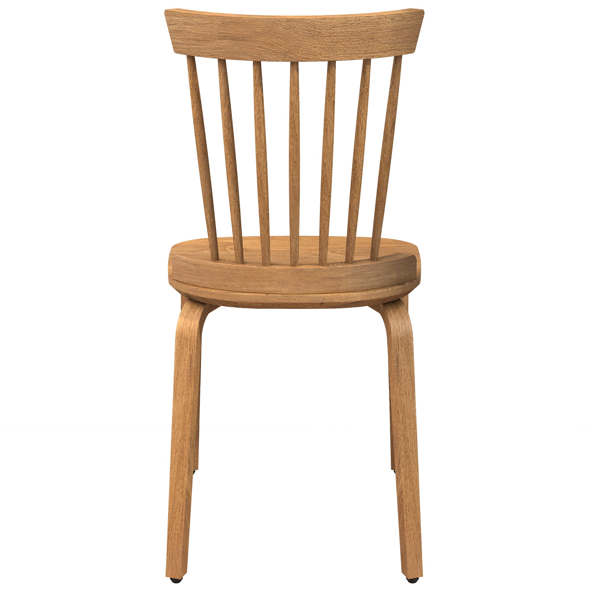 Solid Wood Slat Back Windsor Chair (Set of 2)