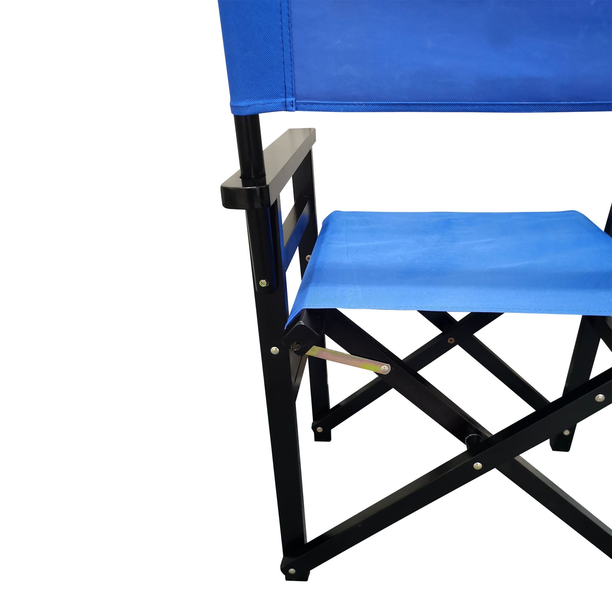 Folding Chair Wooden Director Chair Canvas Folding Chair  Folding Chair  2pcs/set   populus + Canvas (Color : Blue)