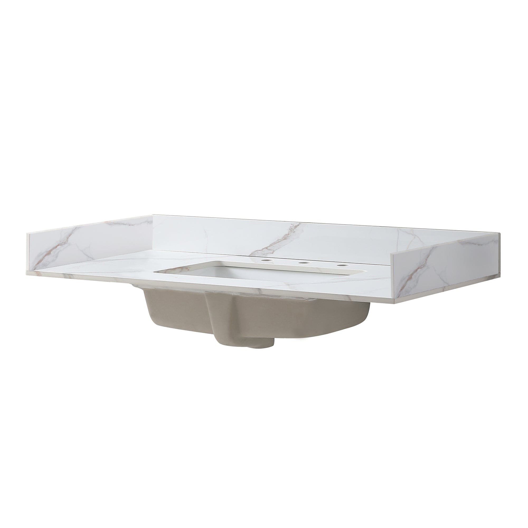 Montary vanity  top carrara gold  side splash