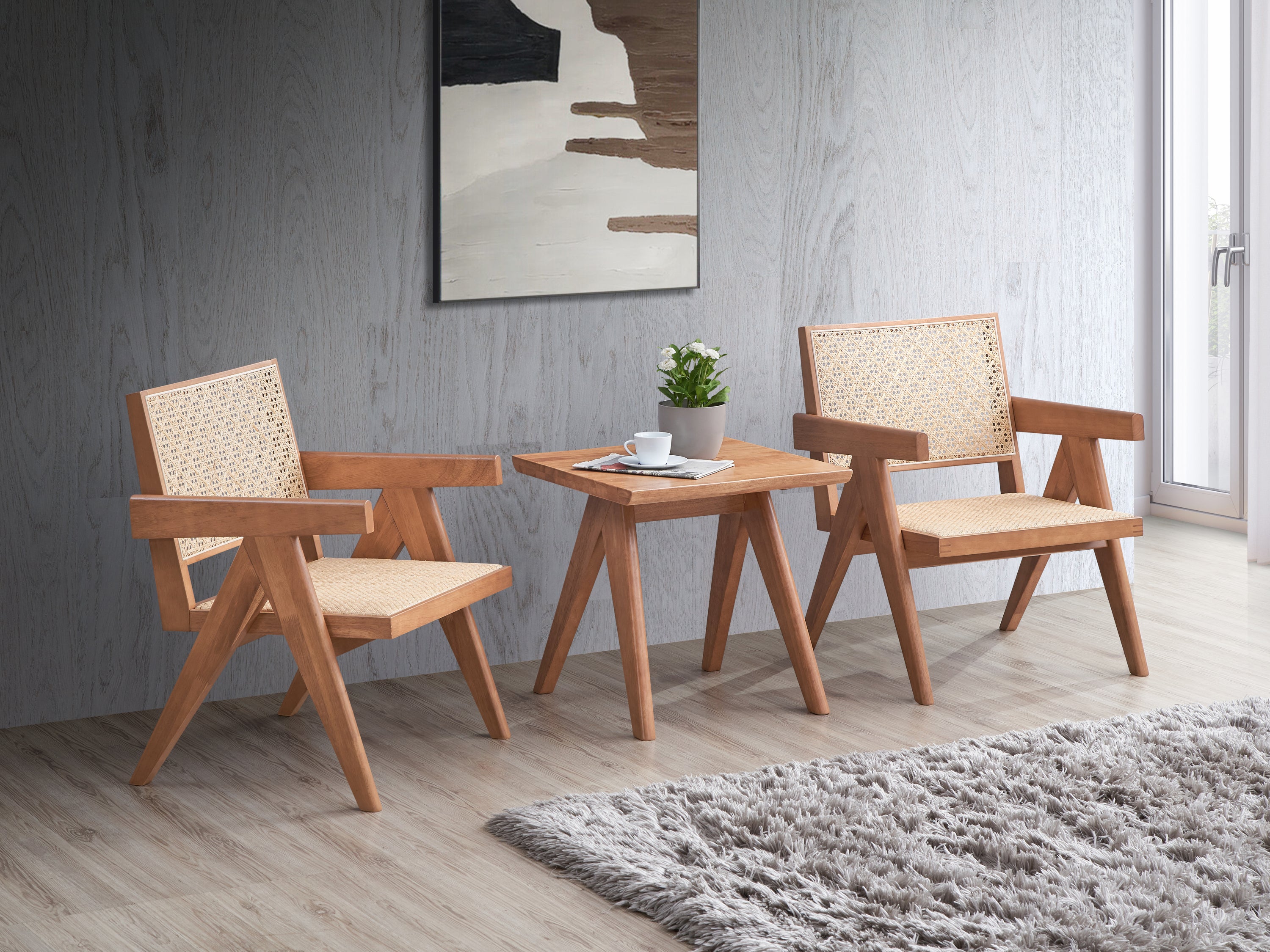 ACME Velentina Accent Chair, Rattan & Natural Finish AC02375