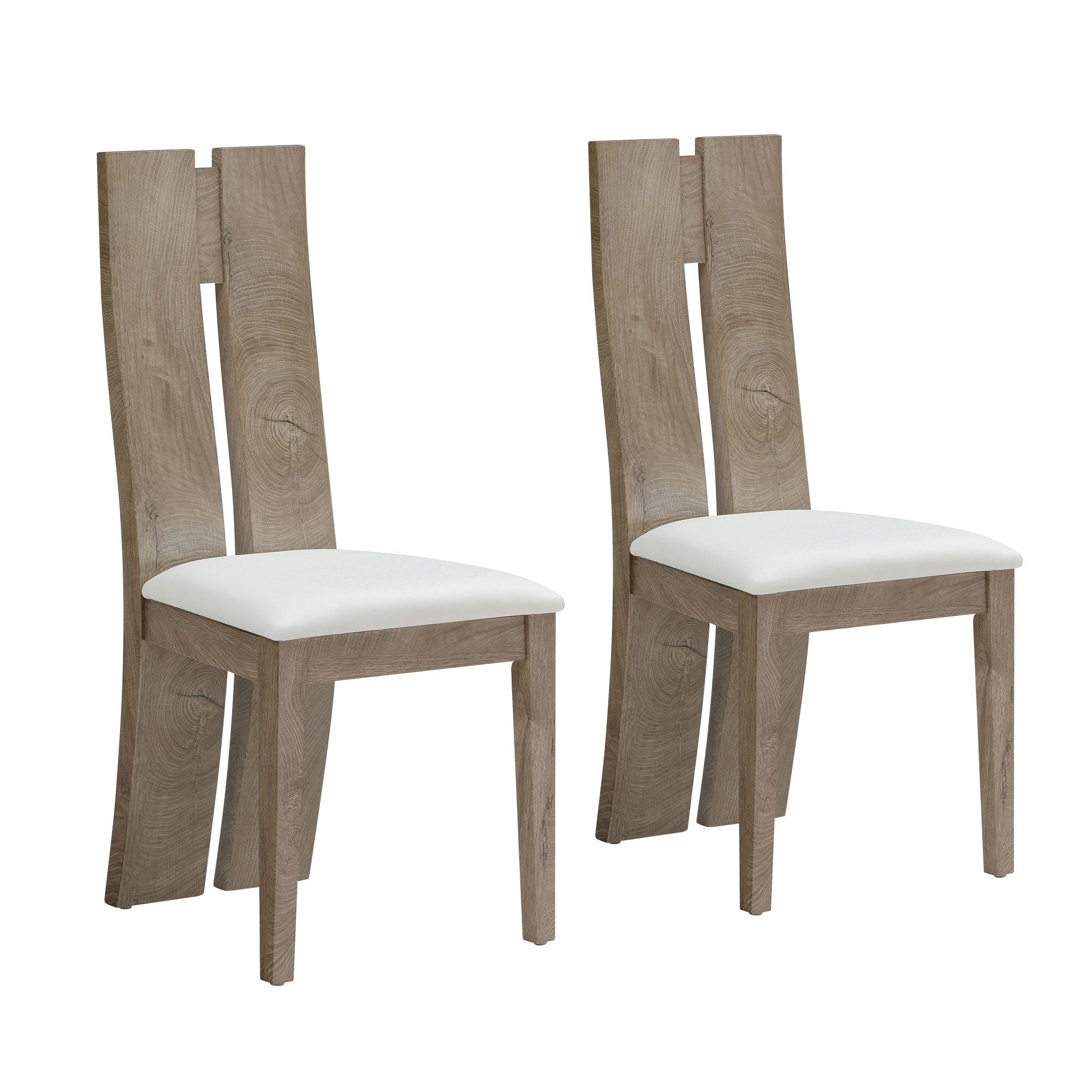 Dining Chair Set of 2 MDF, sponge .PU Leather Upholstered Cushion Seat Wooden Back Side Chairs Wood Armless Dining Chairs with High Back.