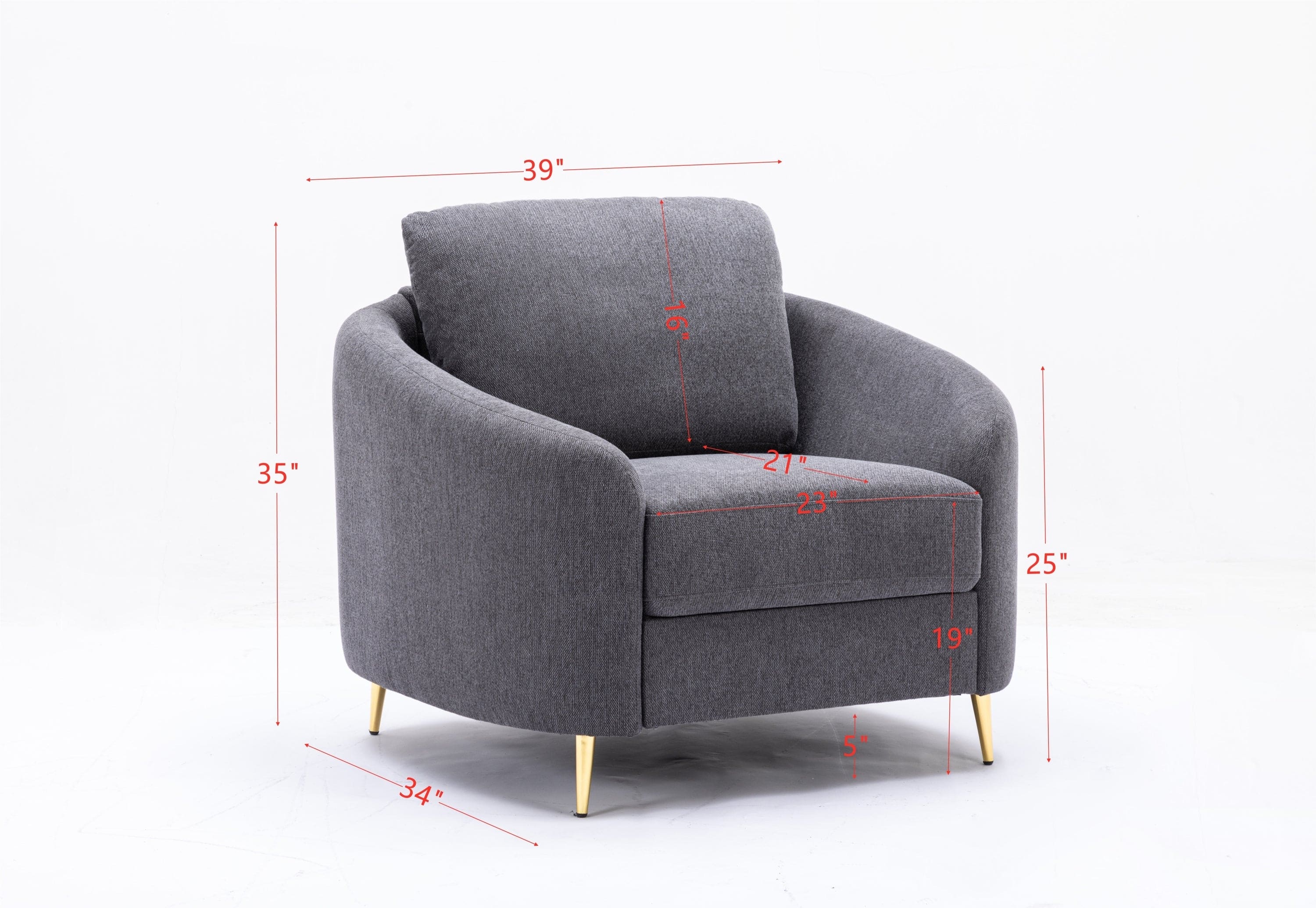 ACME Yuina Chair, Gray Linen LV01773