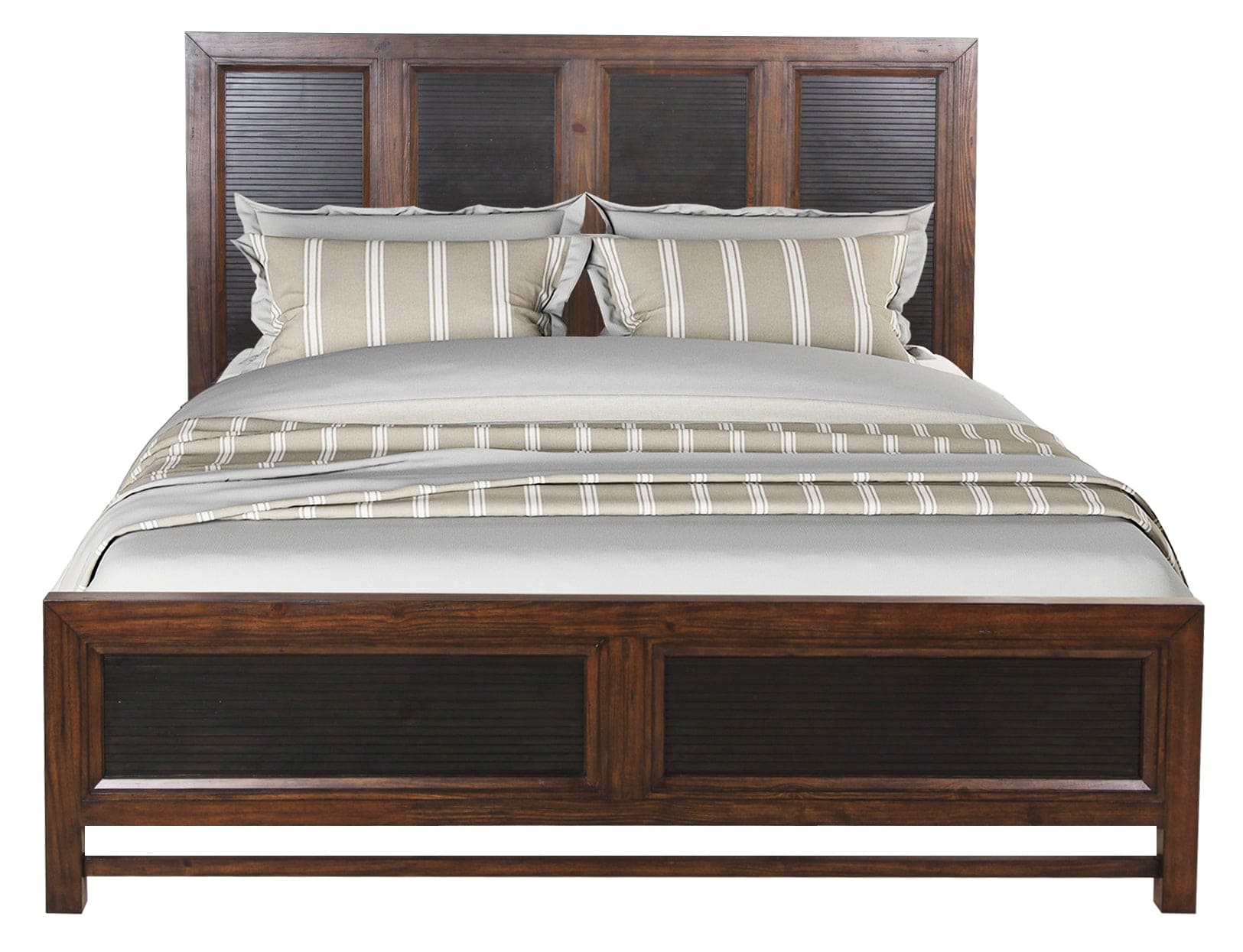 Bridgevine Home Branson King Size Panel Bed, Two-Tone Finish