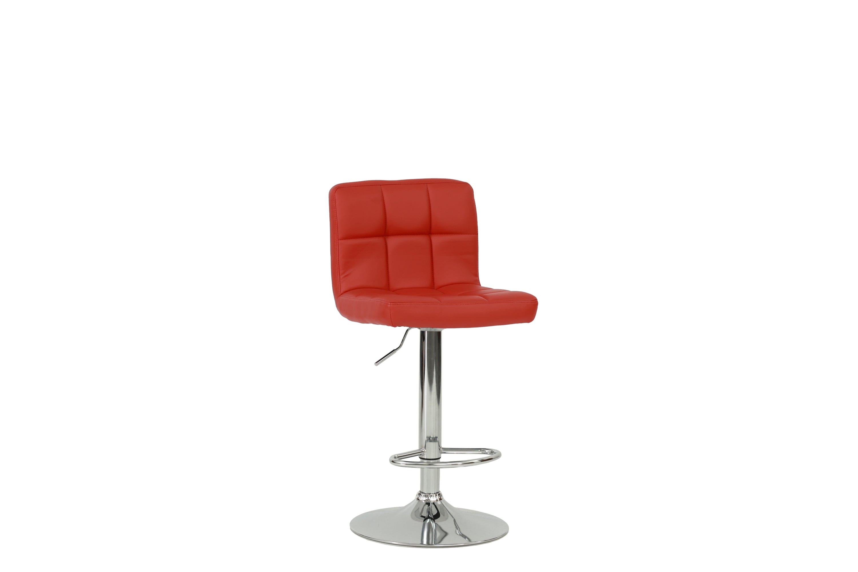 BAR STOOL in Red, Chrome