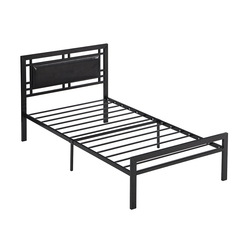 Twin Size metal bed Sturdy System Metal Bed Frame ,Modern style and comfort to any bedroom ,black