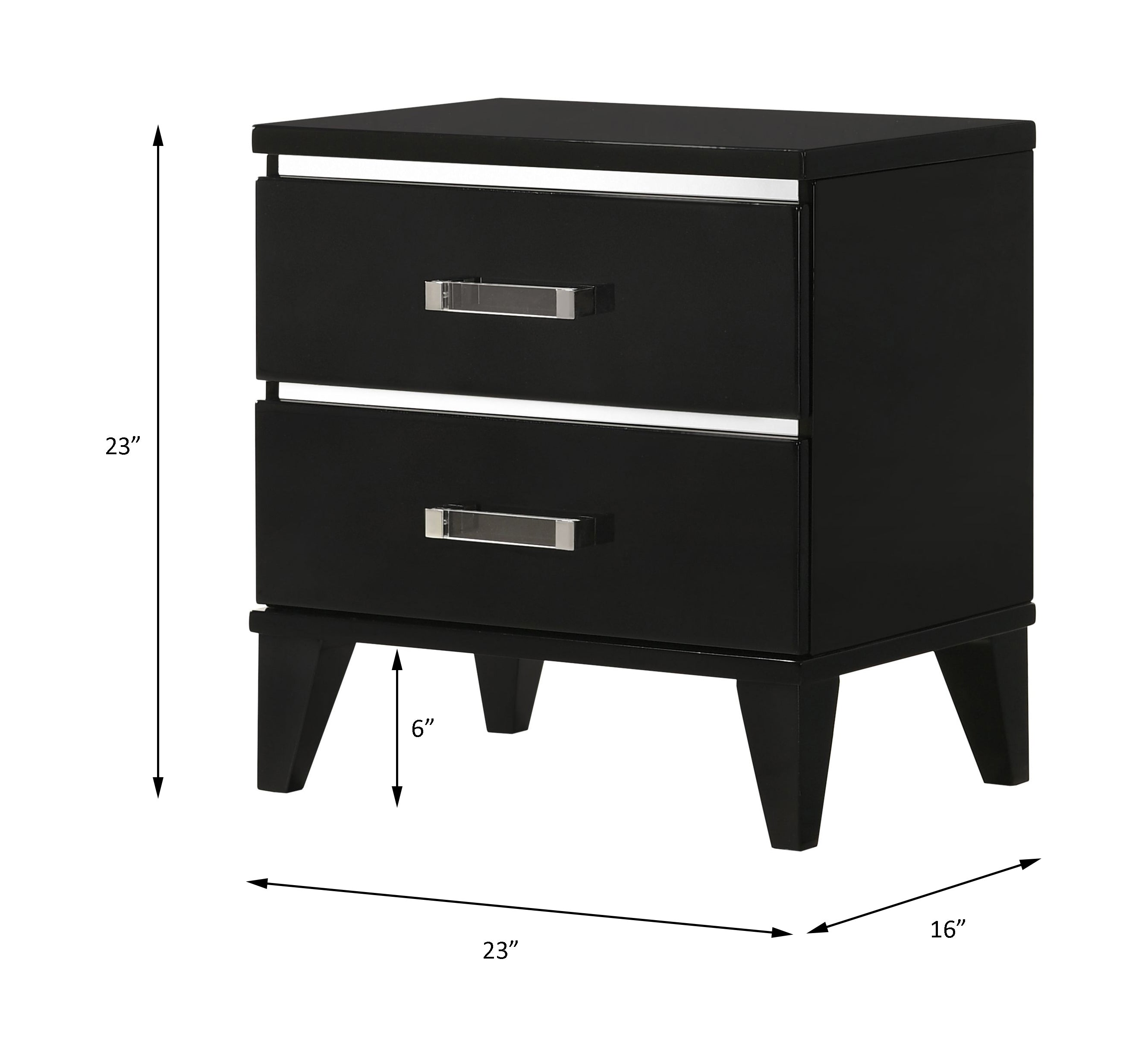 ACME Chelsie Nightstand• Black Finish 27413