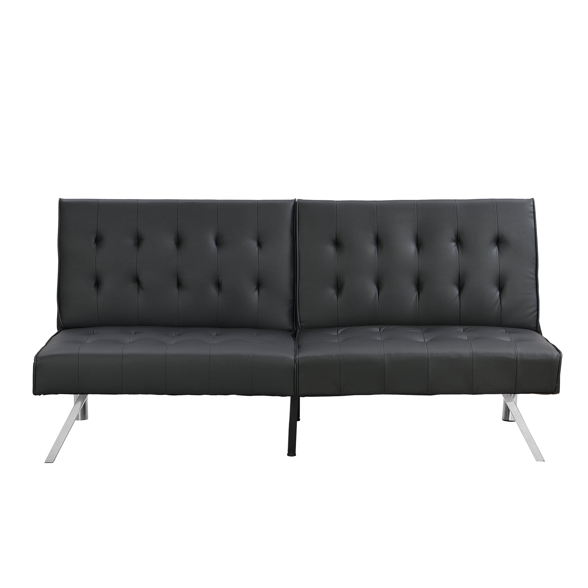 sofa bed black pvc