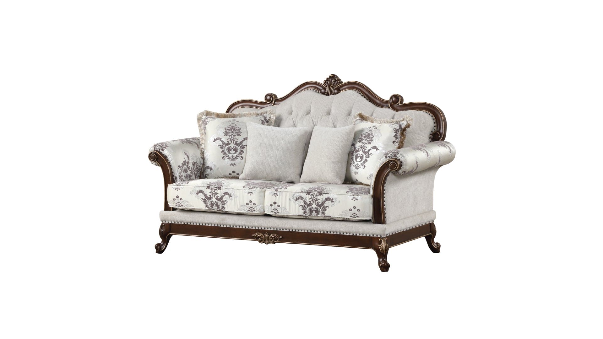 Gloria Traditional Style button tufted Loveseat