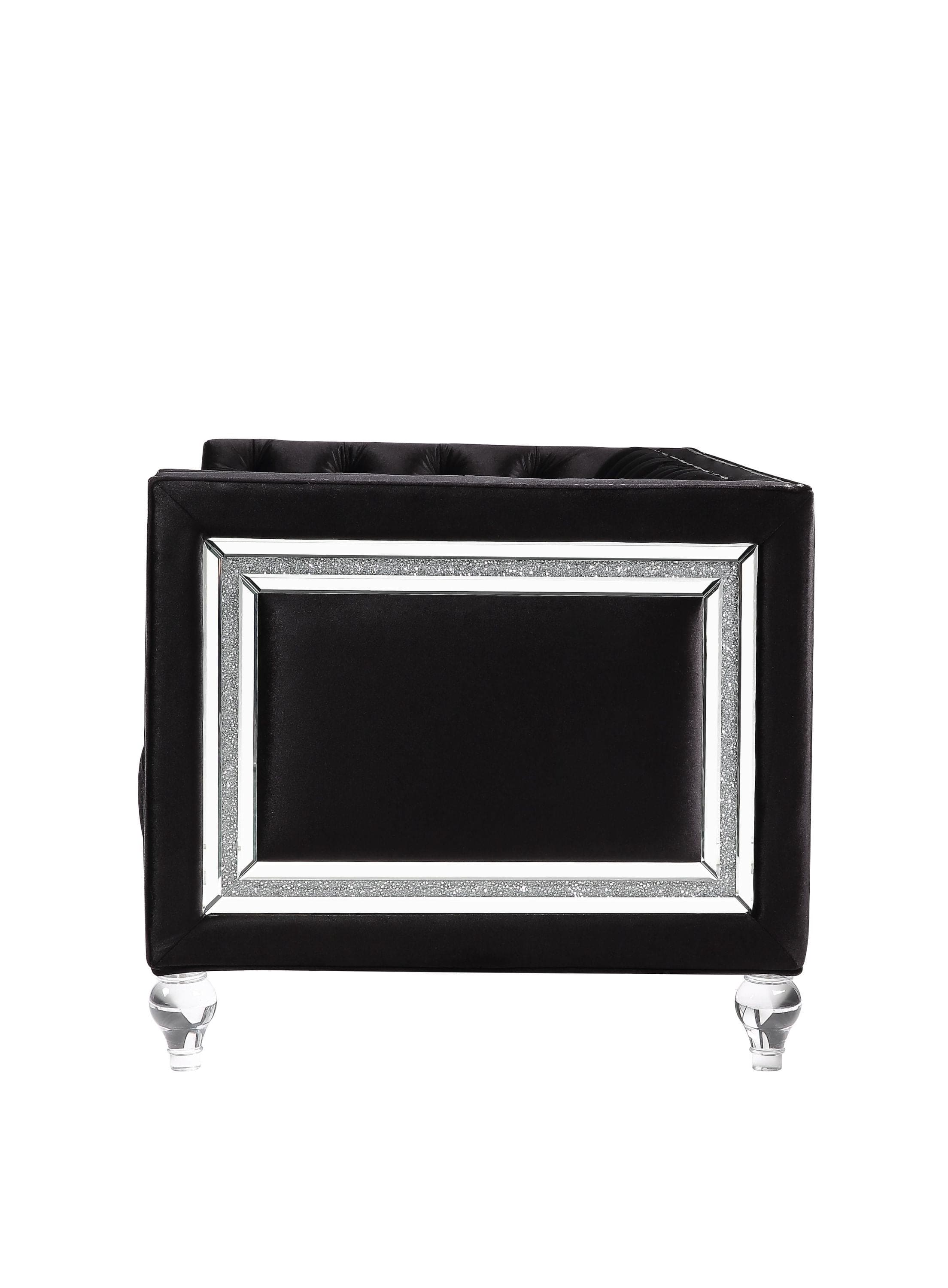 ACME Heibero Chair, Black Velvet 56997