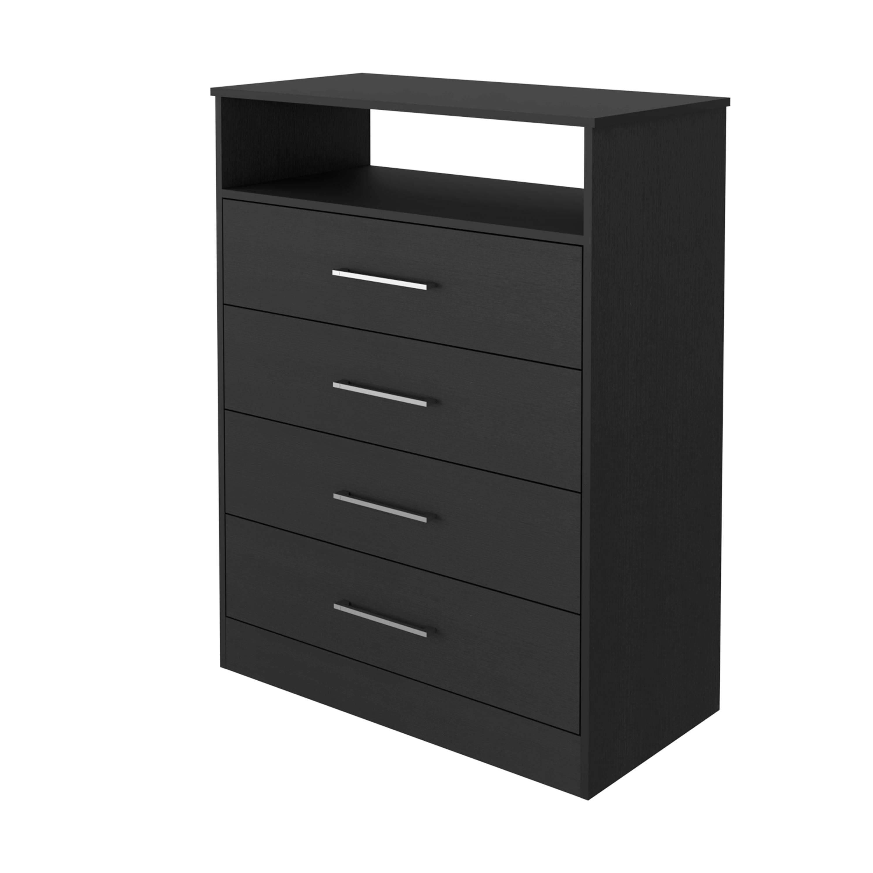 Omaha 3 Piece Bedroom Set, Kairo Dresser + Omaha Nightstand + Omaha Nightstand, Black