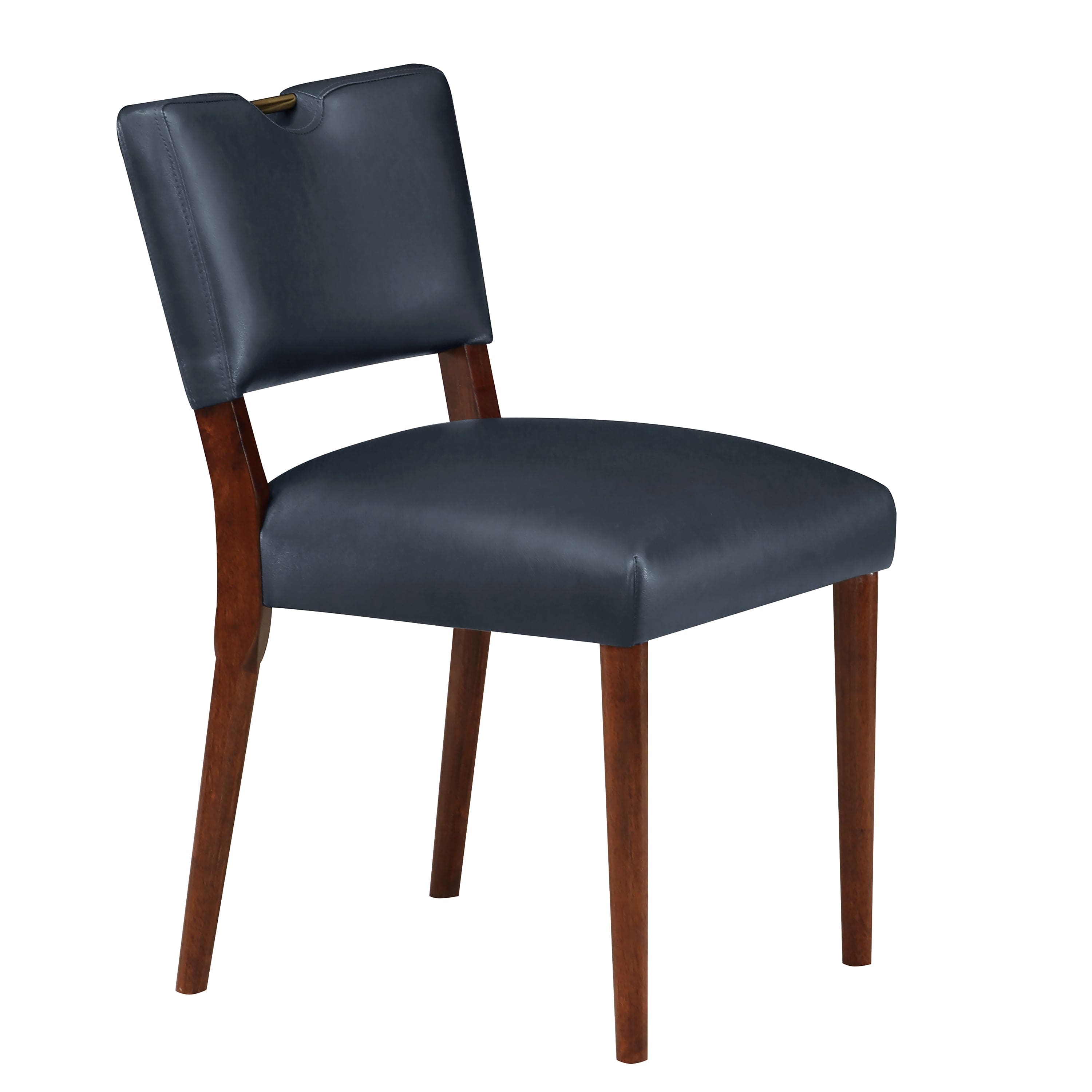 Bryson Midnight Blue Faux Leather Dining Chair - Set of 2