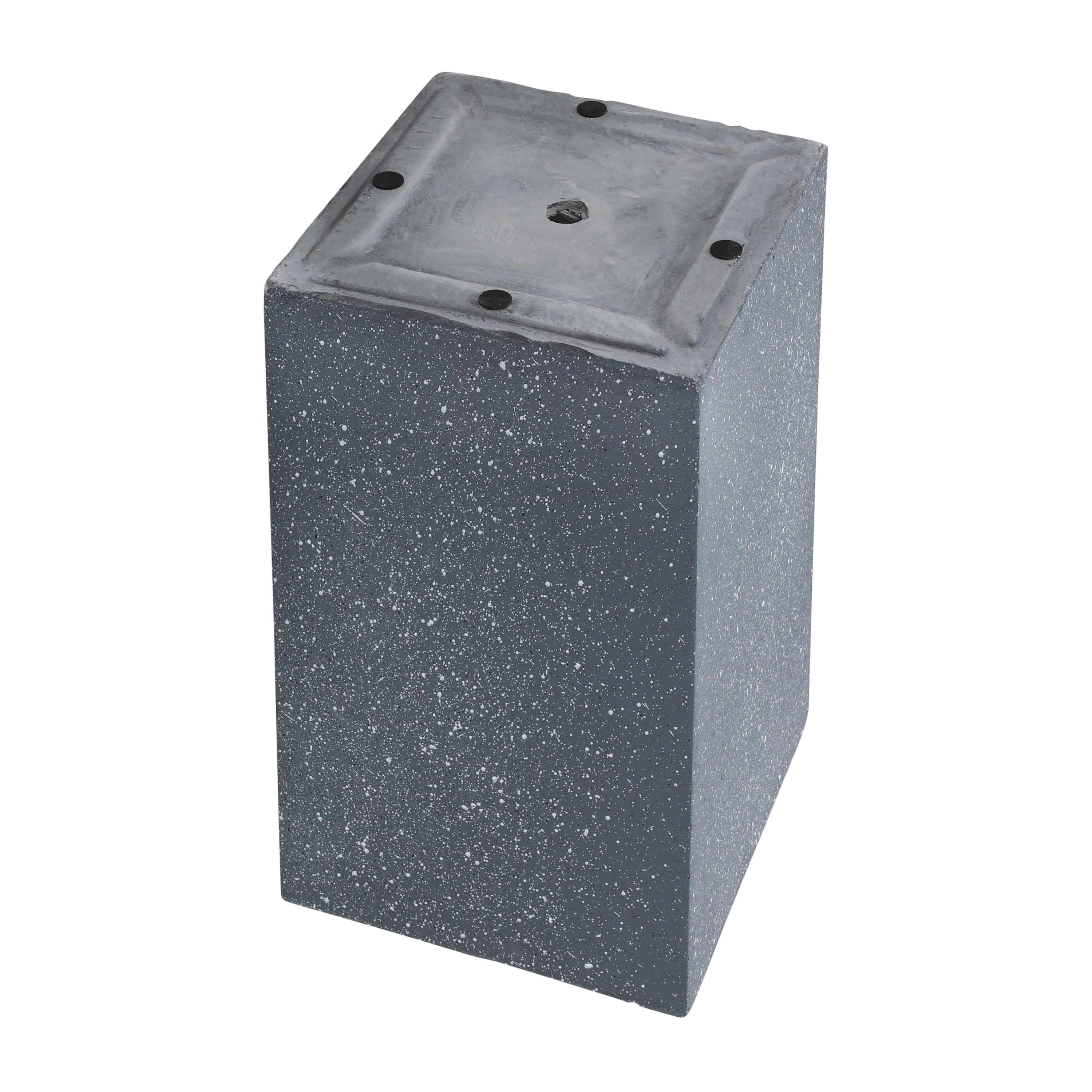 RESIN, S/2 11/13"D SQUARE NESTED PLANTERS, DK GRAY