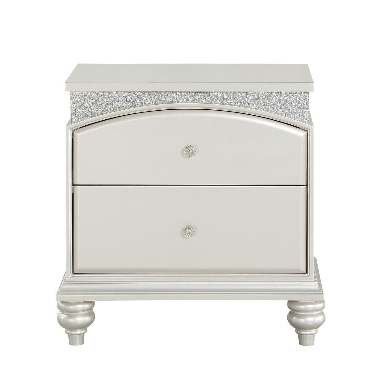 ACME Maverick Nightstand, Platinum 21803