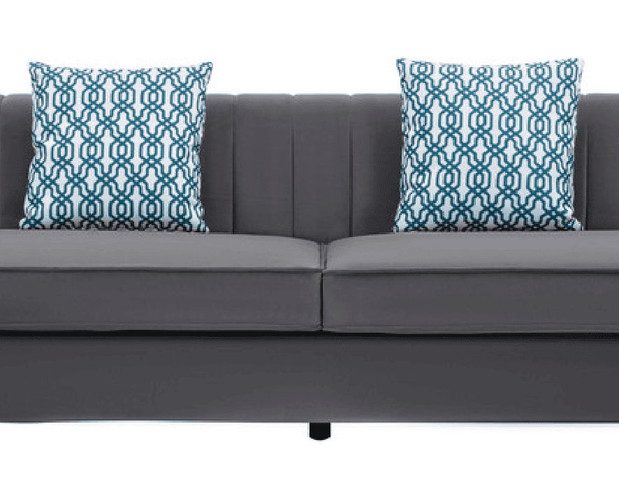 Maddie Gray Velvet 5-Seater Double Chaise Sectional Sofa