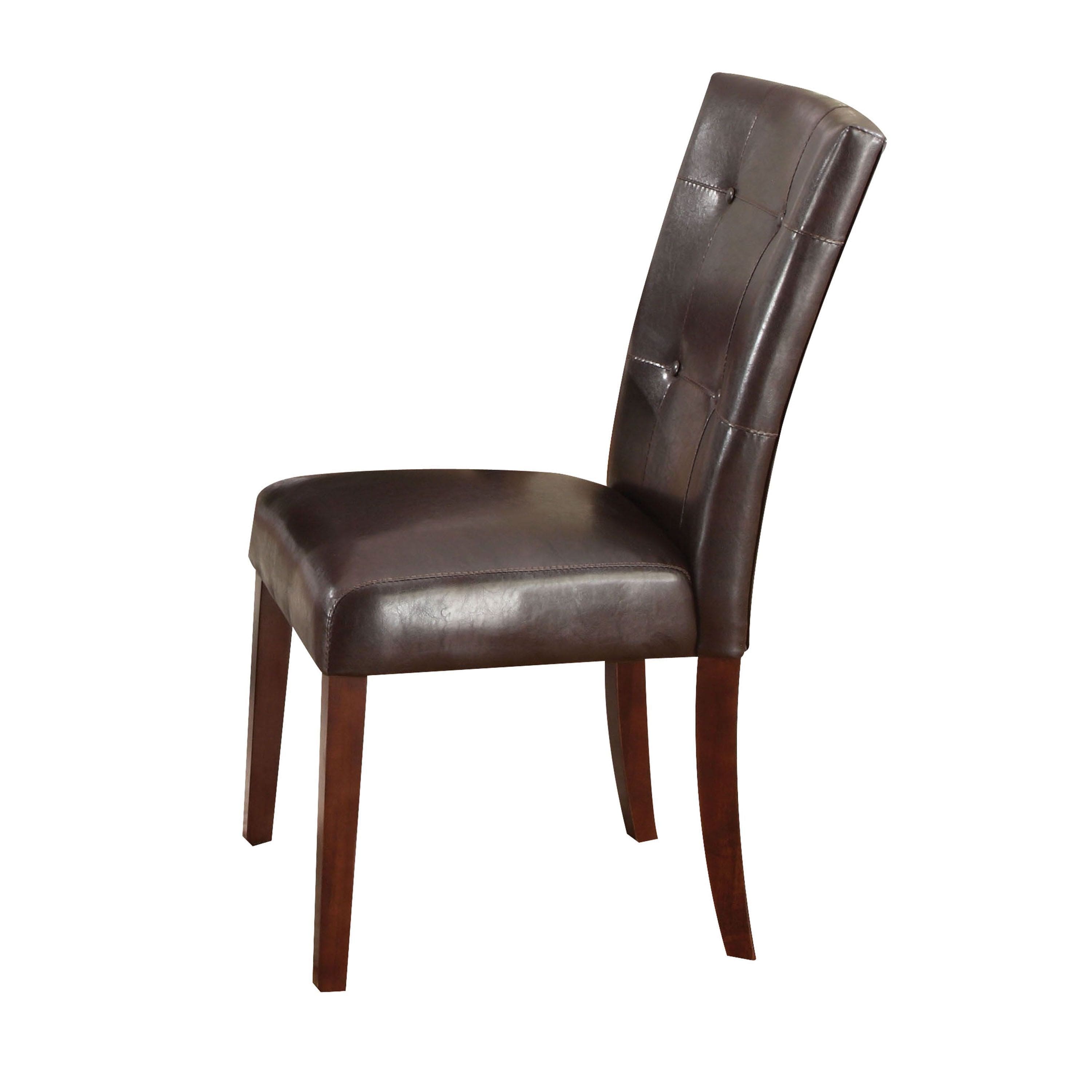 ACME Danville Side Chair (Set-2) in Espresso PU & Walnut 07054