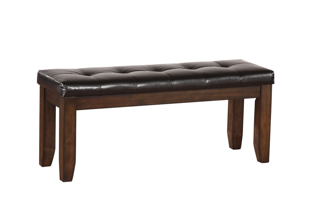 ACME Urbana Bench in Black PU & Espresso 74625