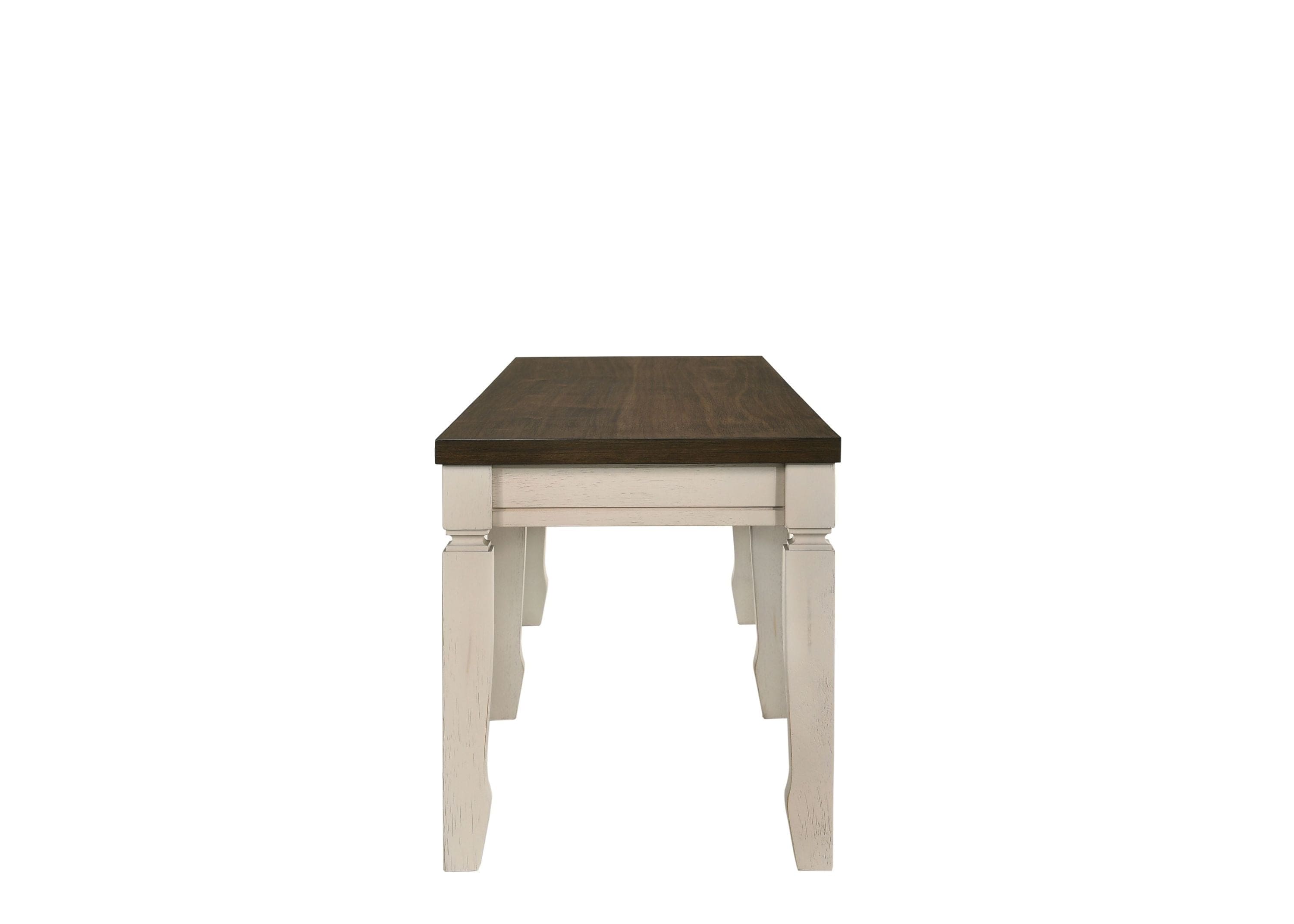 ACME Fedele Bench, Weathered Oak & Cream Finish 77193