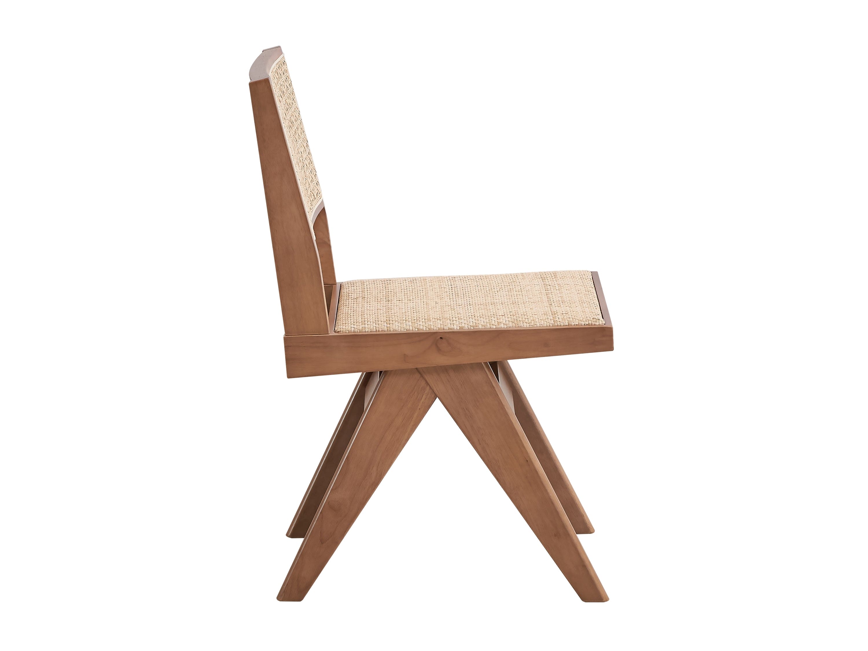 ACME Velentina Side Chair (Set-2), Rattan & Natural Finish DN02372