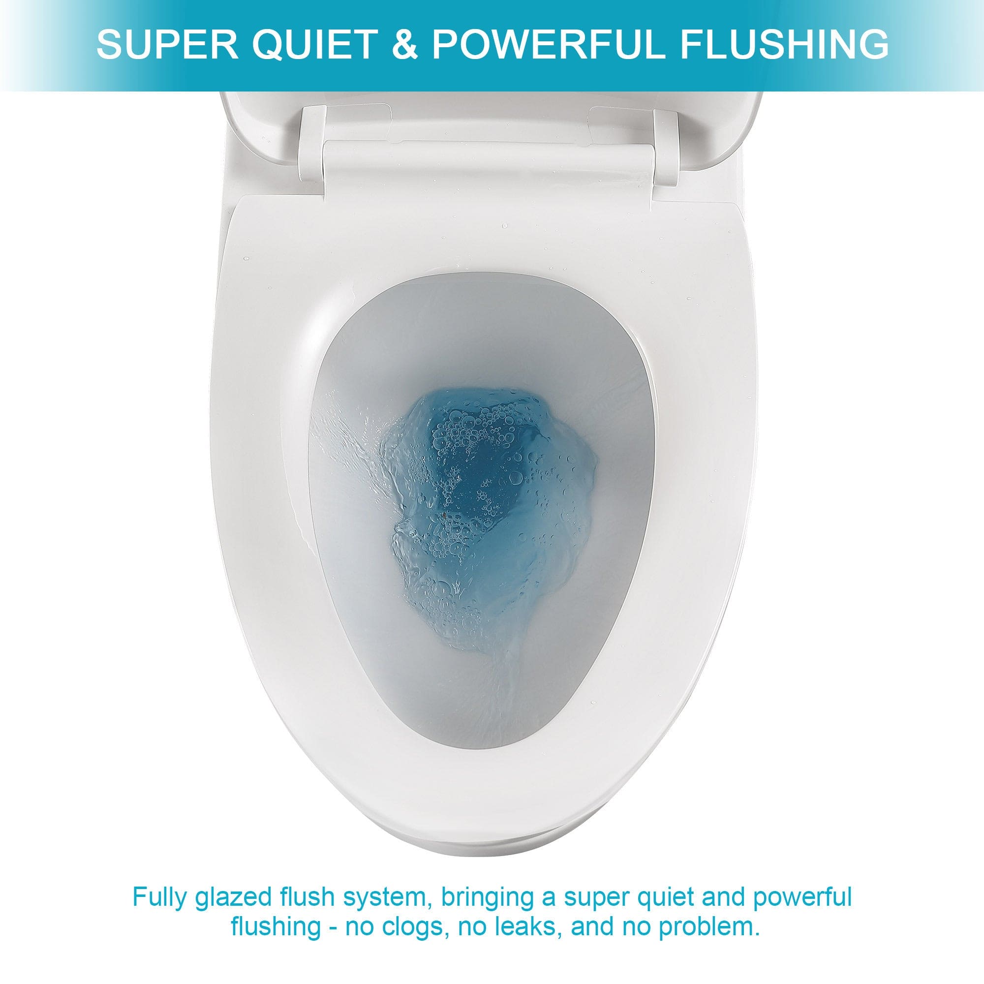 Ceramic One Piece Toilet,Single Flush with Soft Clsoing Seat