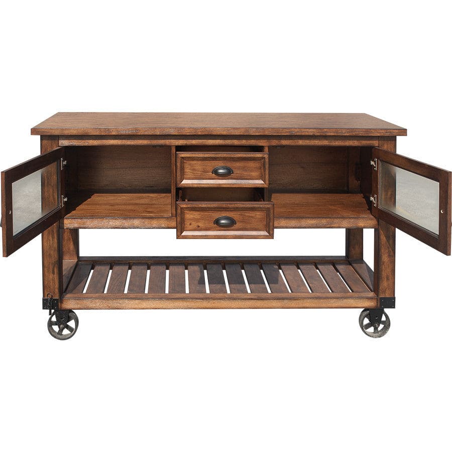 ACME Kadri Kitchen Cart, Distressed Chestnut 98180