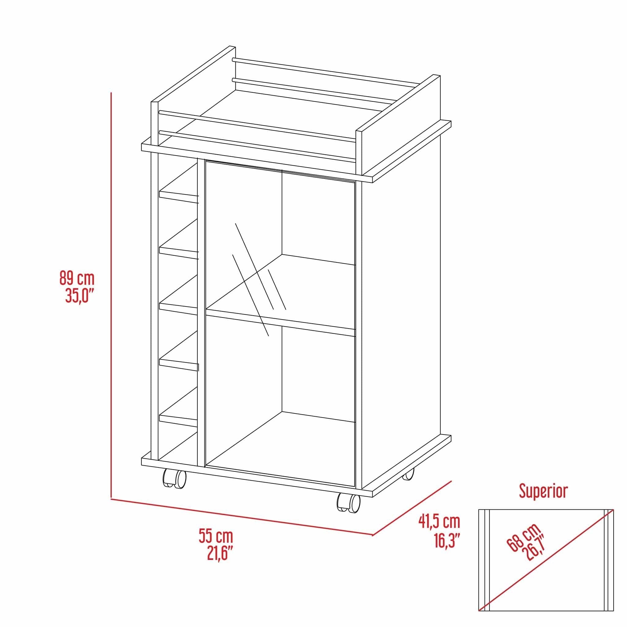 Cannon 2-Drawer Nightstand White and Light Oak