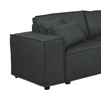 Jenson Modular Sectional Sofa in Dark Gray Linen