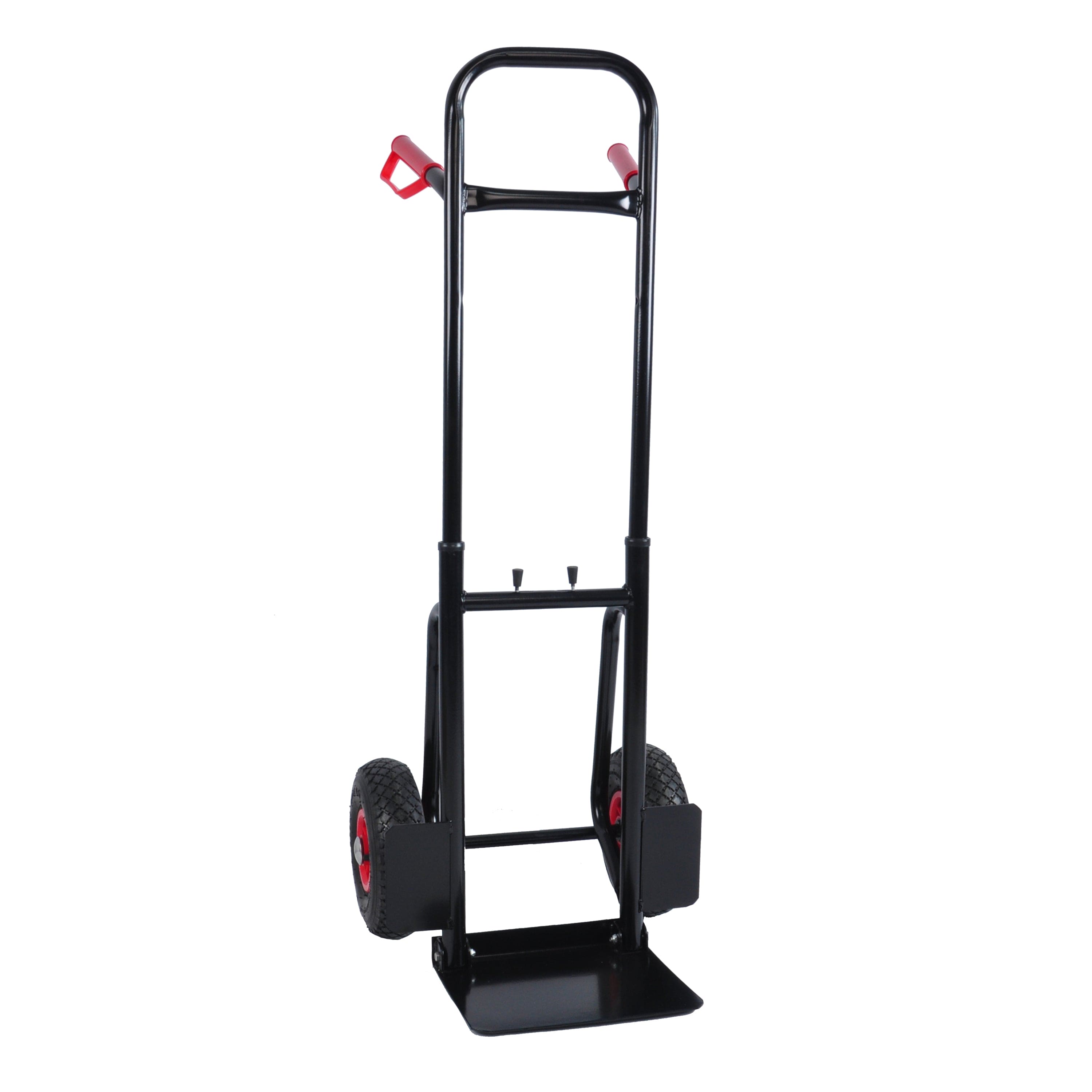 Heavy duty manual truck with double handles 330 lb steel trolley for moving heavy platform truck with 10 "rubber wheels for moving/warehouse/garden/grocery