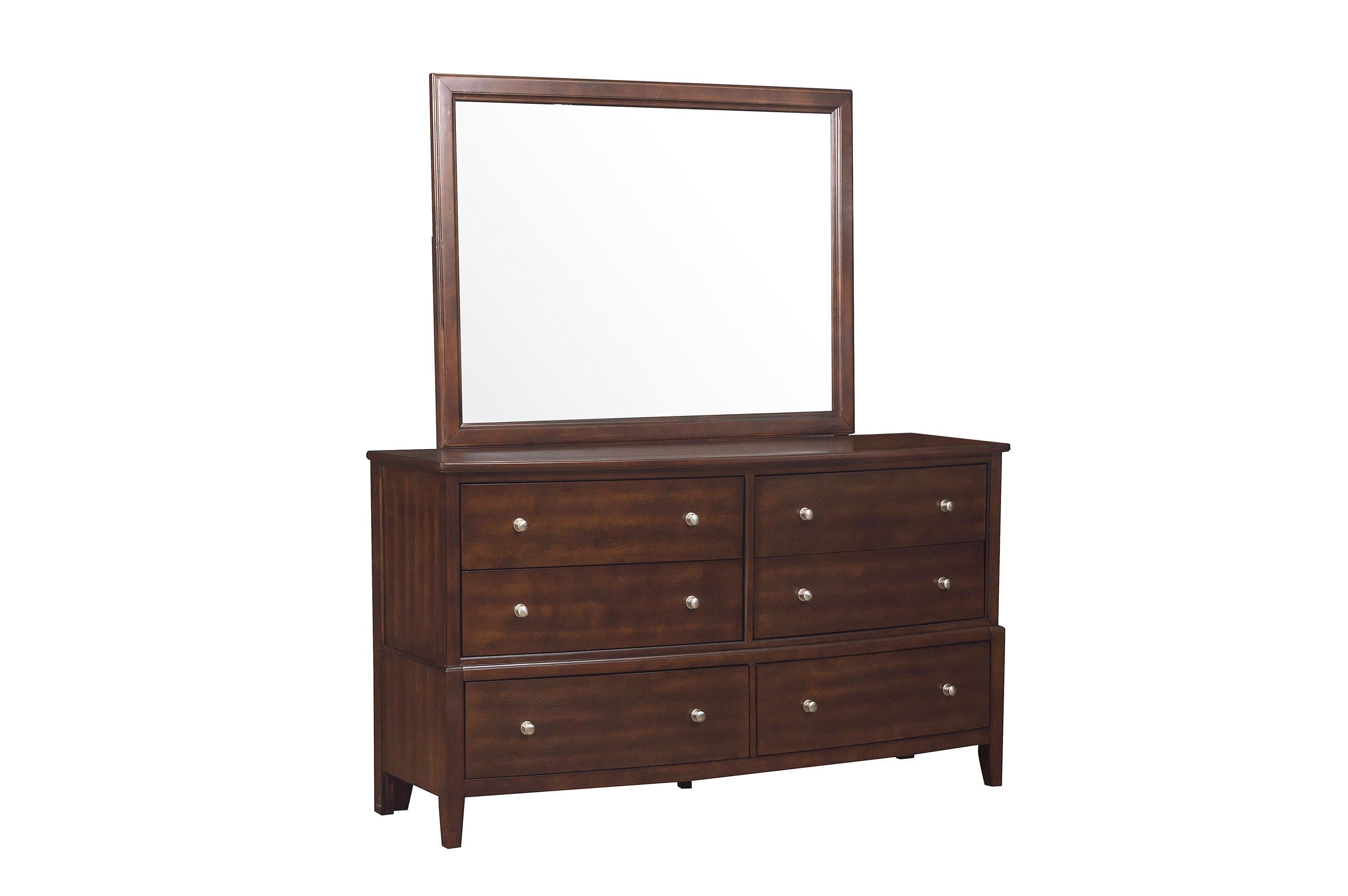 Transitional Style Bedroom Furniture 1pc Dresser of 6x Drawers Dark Cherry Finish Wooden Furniture