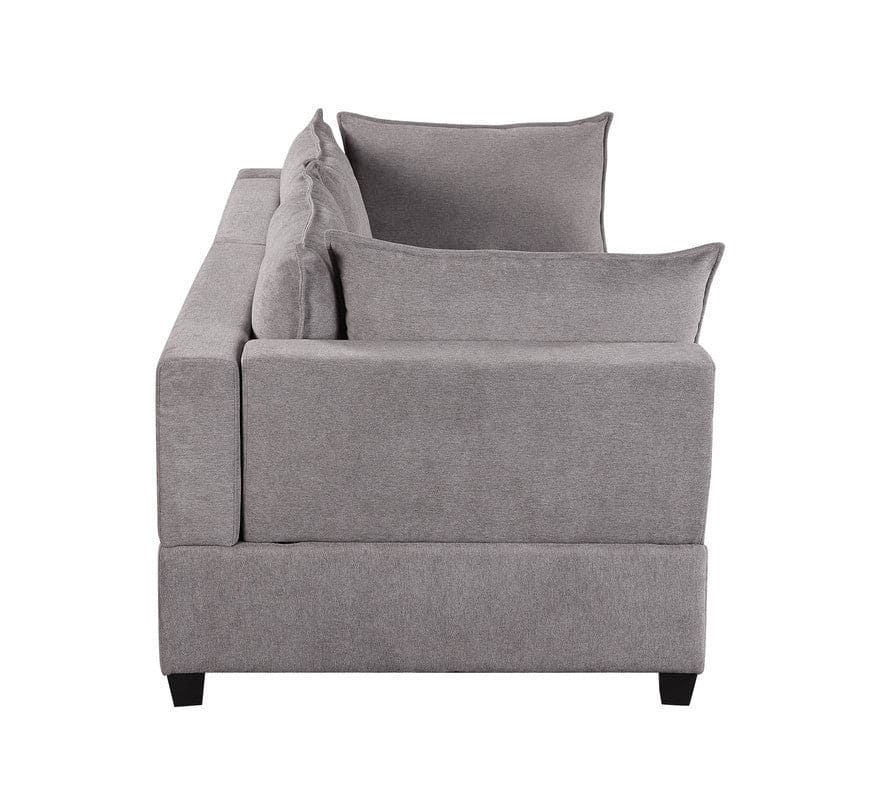 Madison Light Gray Fabric Loveseat