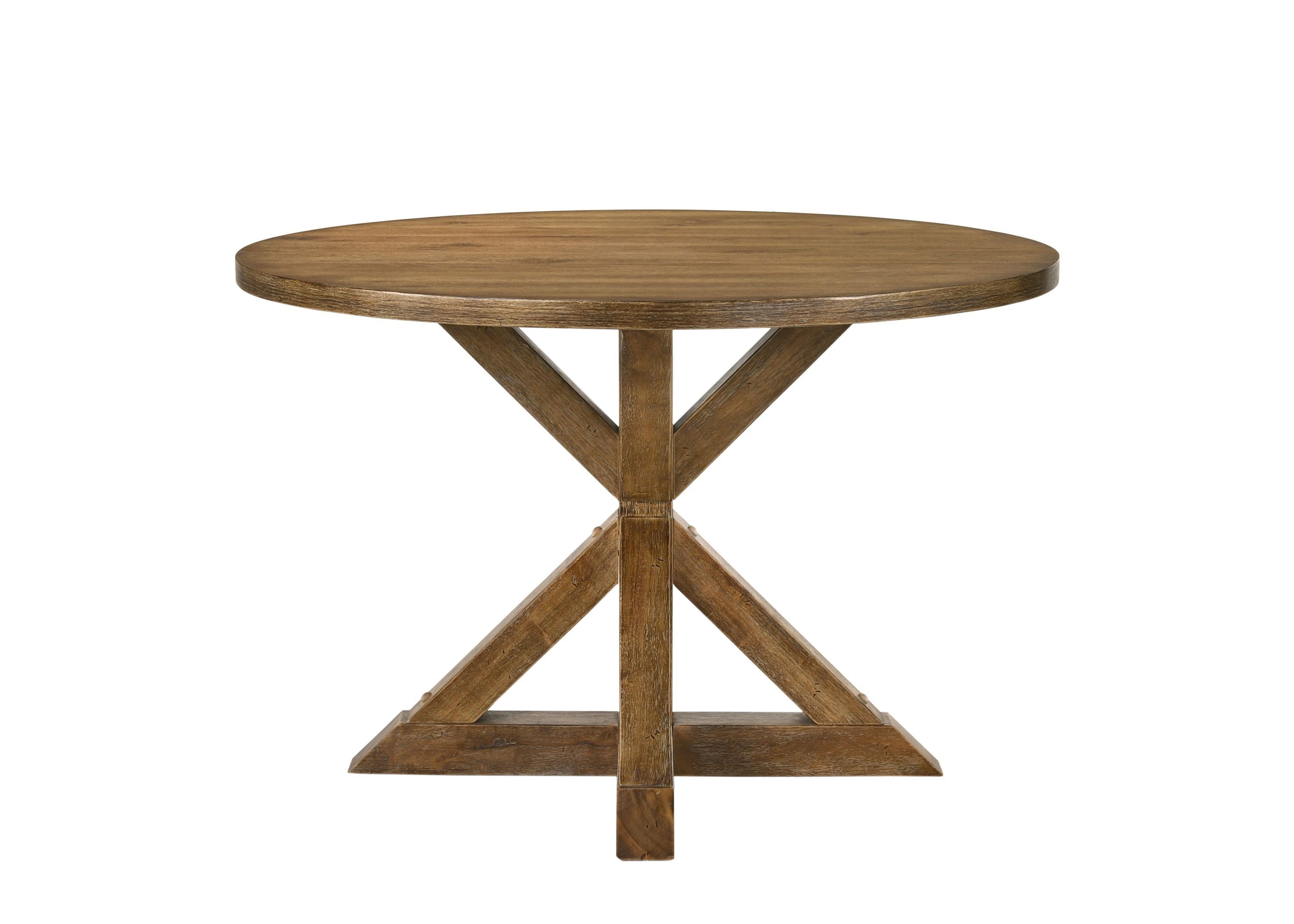 ACME Wallace II Dining Table, Weathered Oak 72310