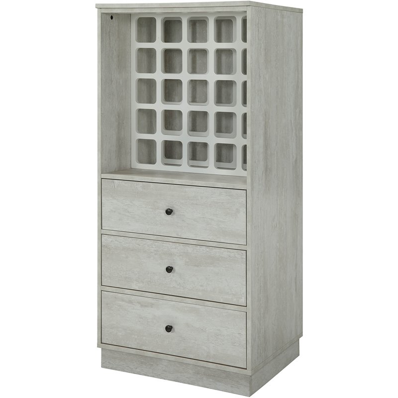 ACME Wiesta Wine Cabinet in Antique White 97544