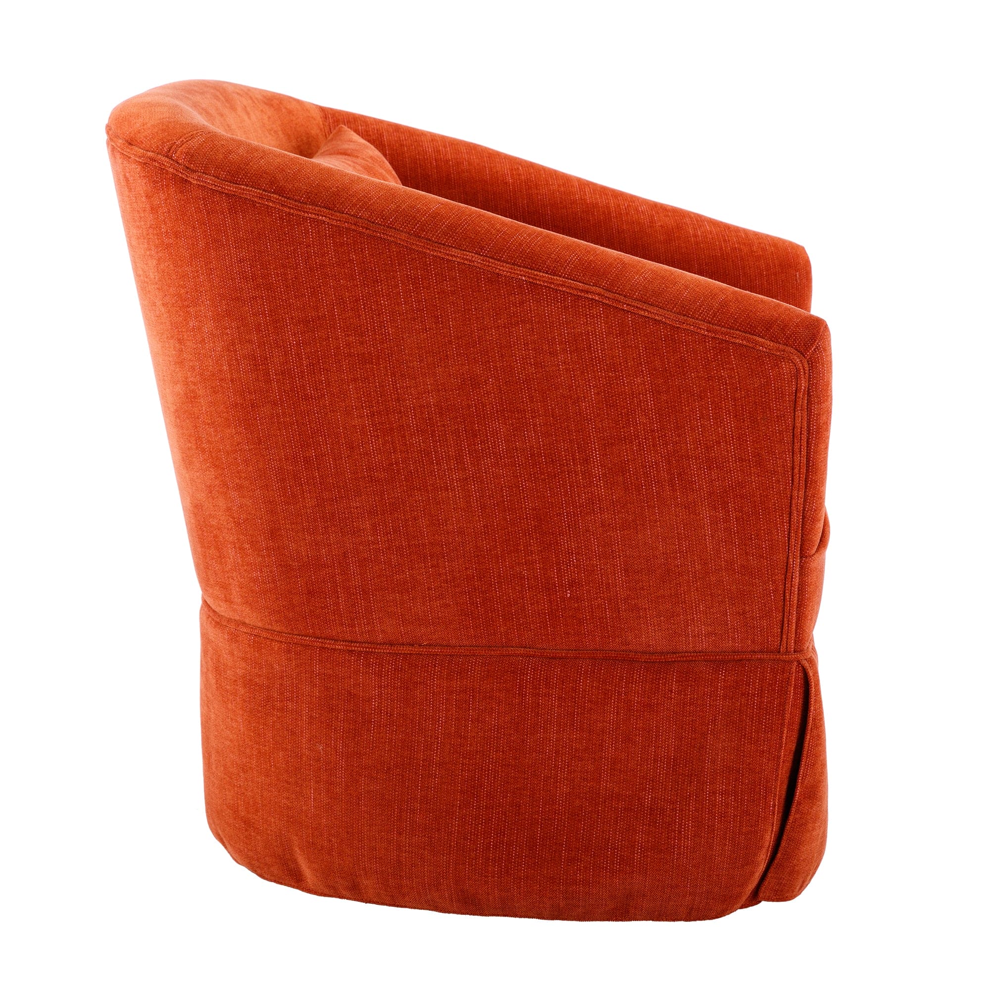 360-degree Swivel Accent  Armchair Linen Blend Orange