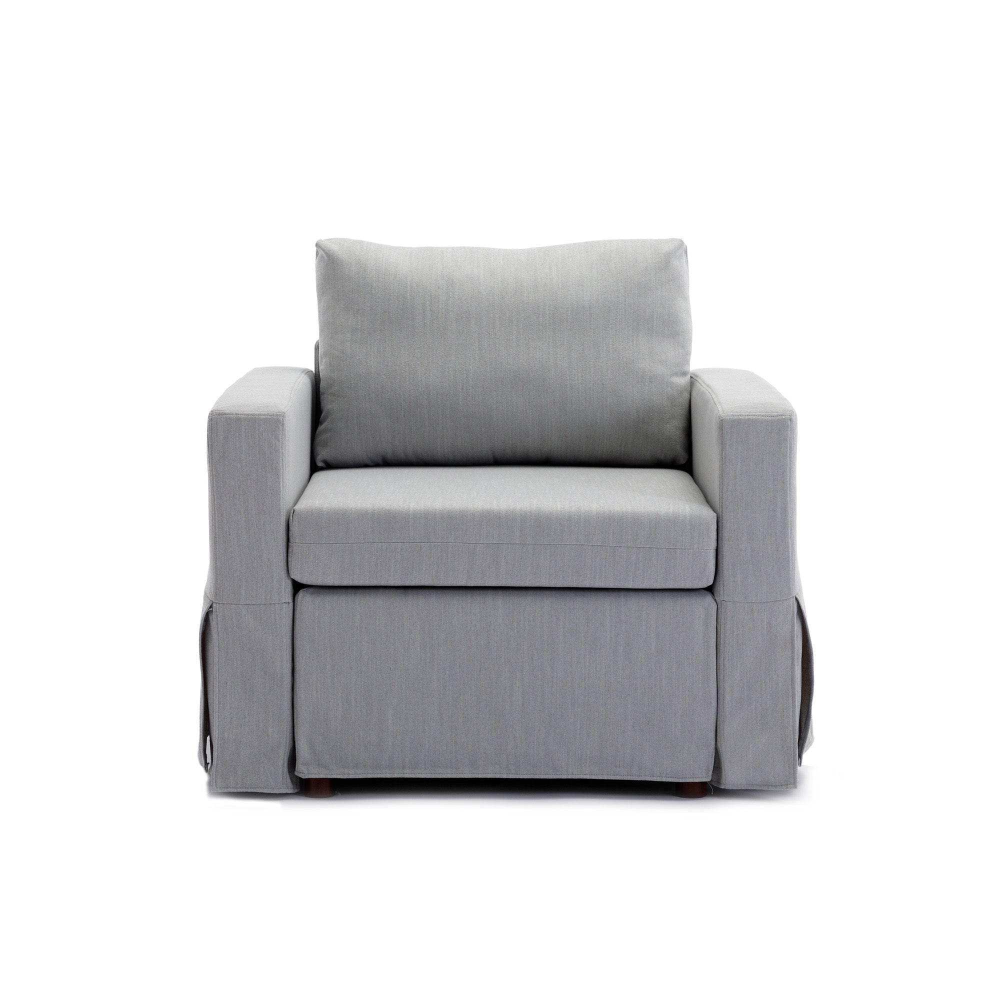 2 Seat Module Sectional Sofa Couch With 2 Ottoman,Seat Cushion and Back Cushion Removable and Washable,Light Grey