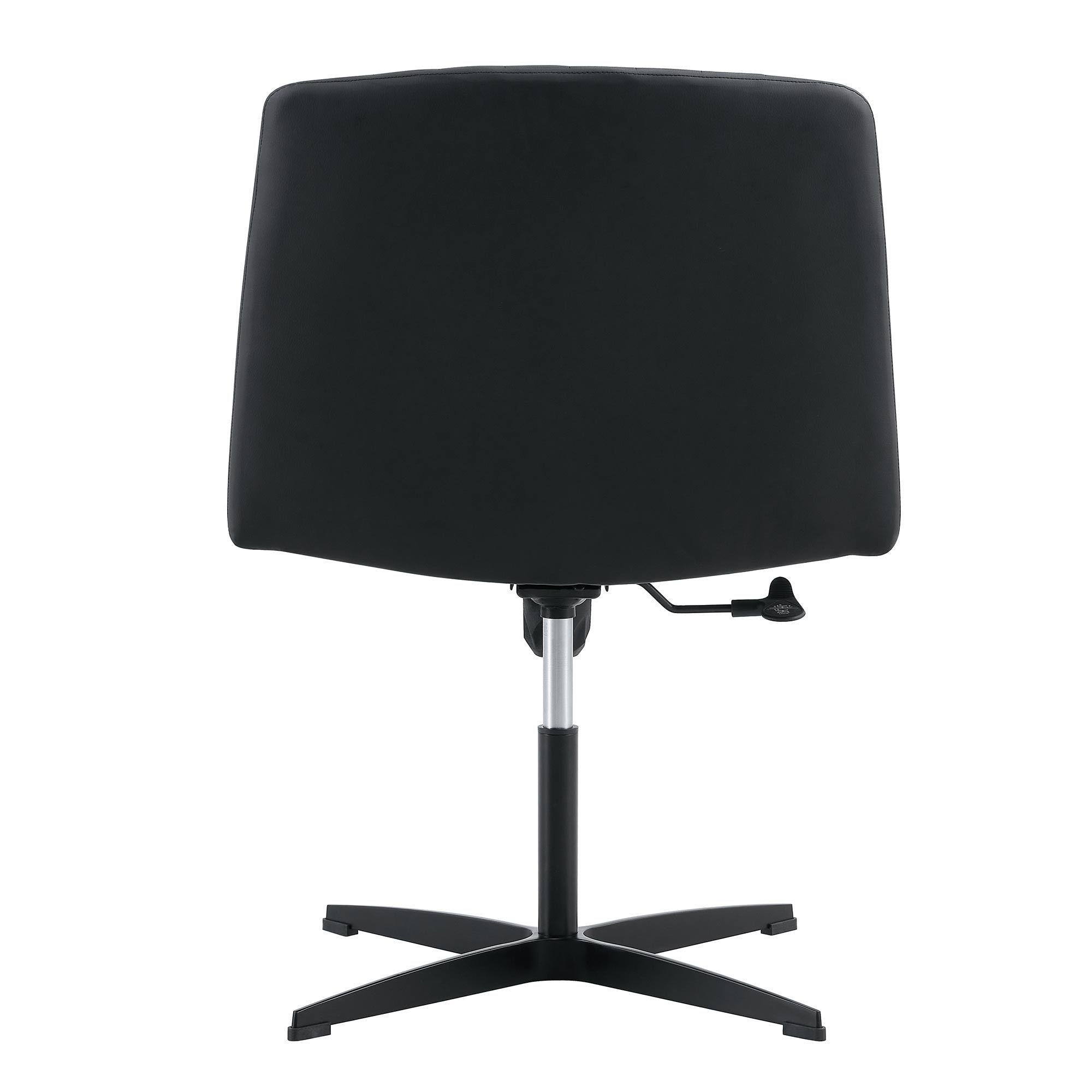 Black High Grade Pu Material. Home Computer Chair Office Chair Adjustable 360 ° Swivel Cushion Chair With Black Foot Swivel Chair Makeup Chair Study Desk Chair. No WheelsW115167391