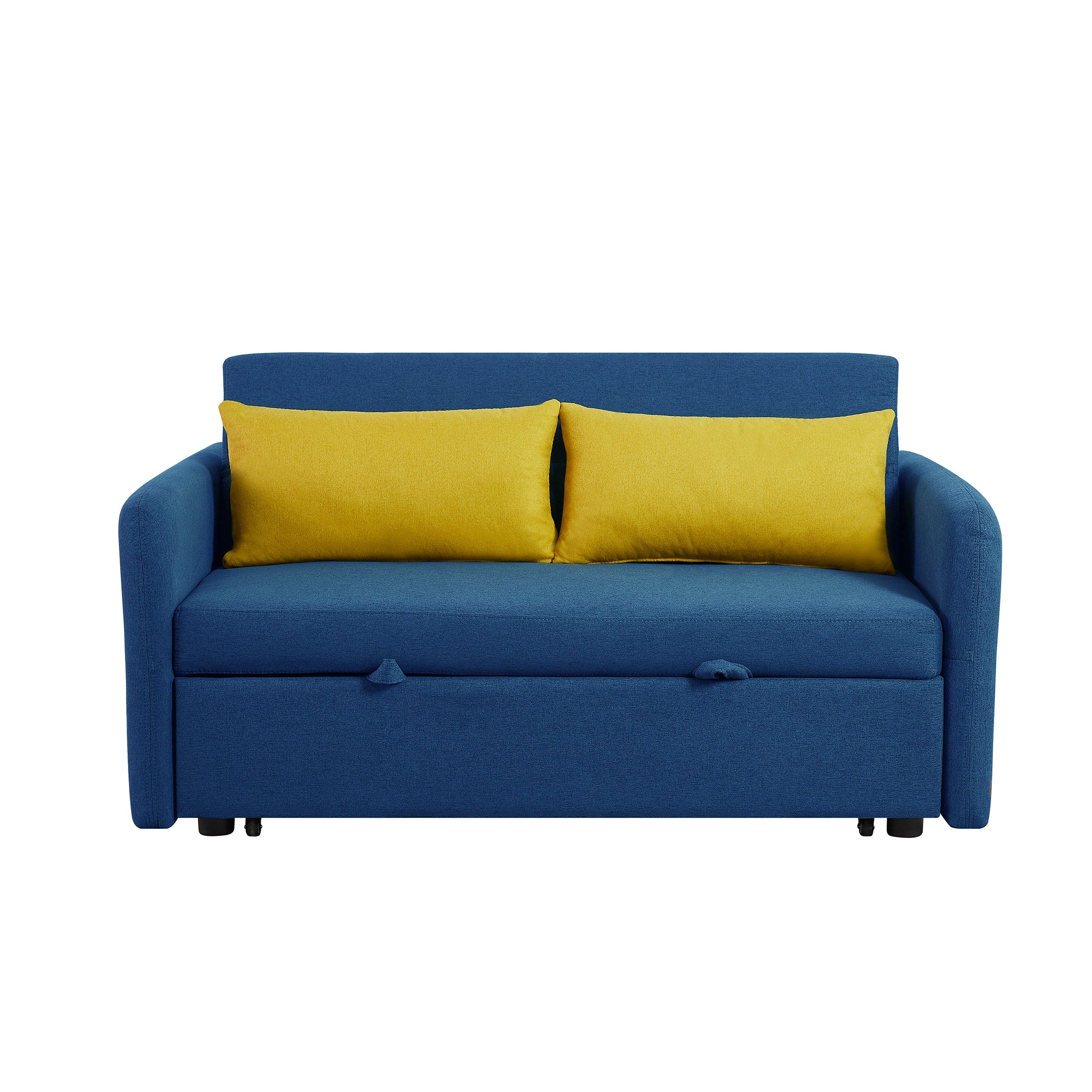 Twins Sofa Bed Blue Fabric