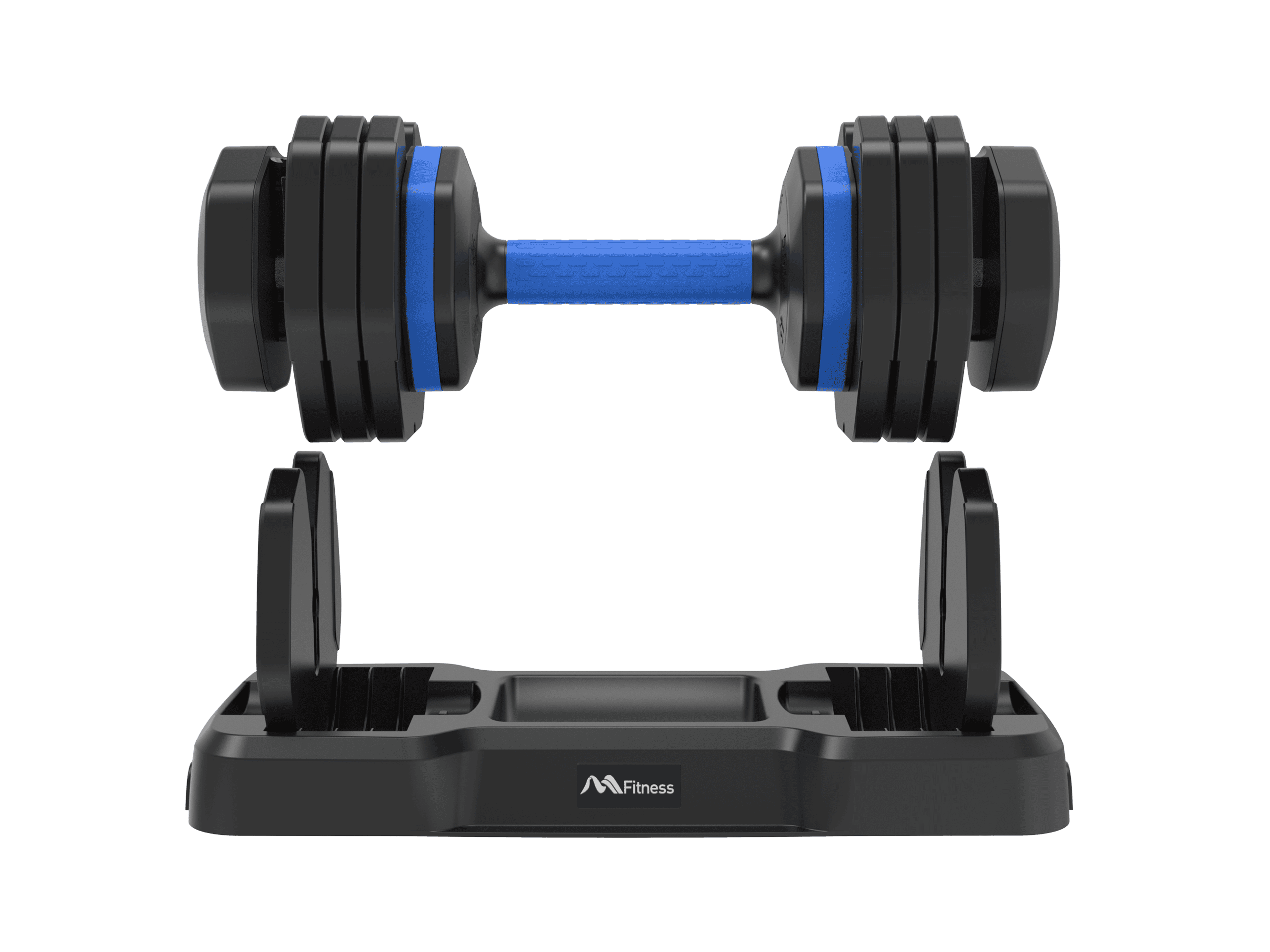 Adjustable Dumbbell - 55lb Single Dumbbell with Anti-Slip Handle, Fast Adjust Weight by Turning Handle with Tray, Exercise Fitness Dumbbell Suitable for Full Body Workout