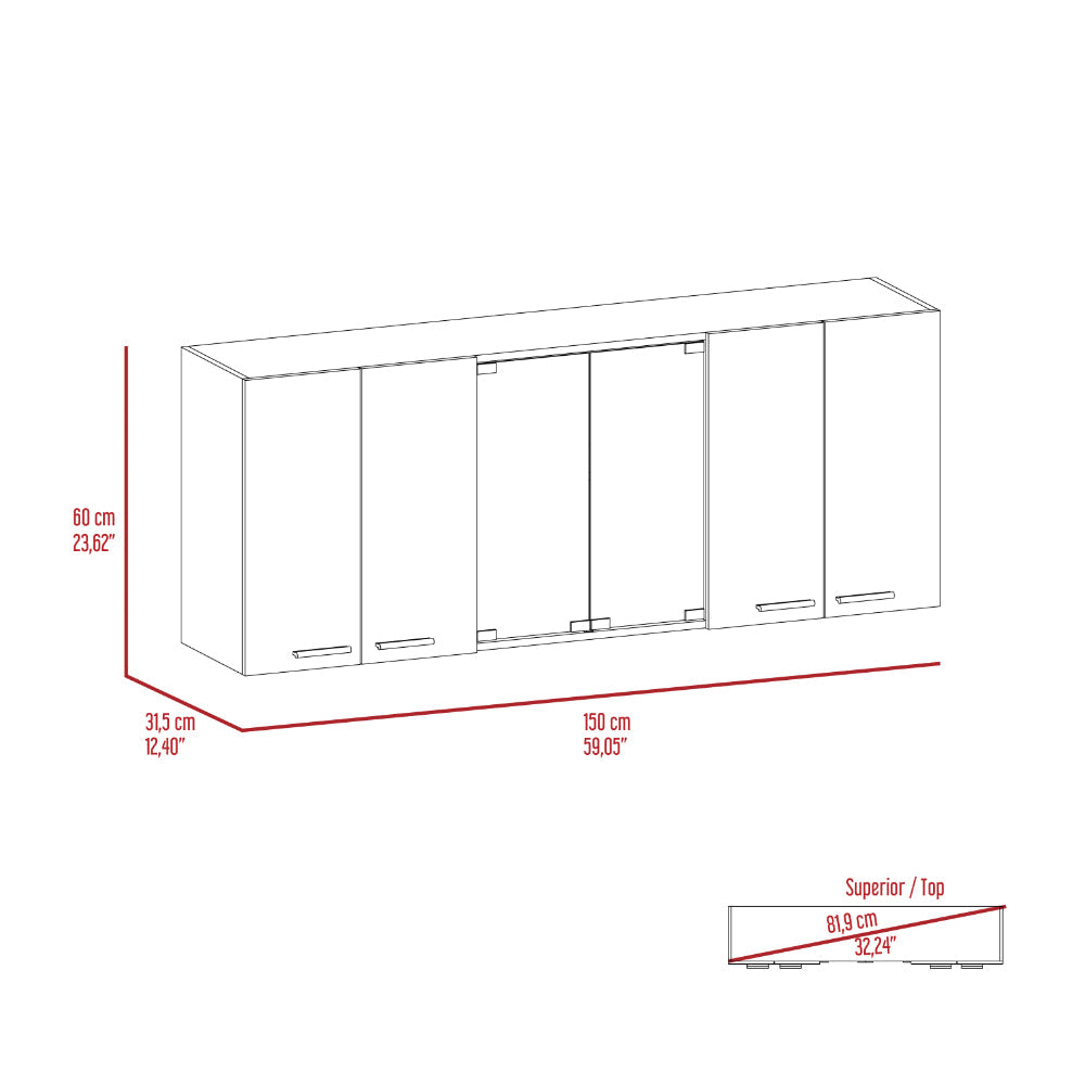 Briargate 2-Piece Kitchen Set, Kitchen Island and Wall Cabinet, White and Onyx