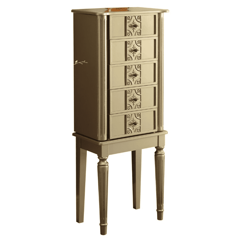 ACME Tammy Jewelry Armoire in Gold 97169