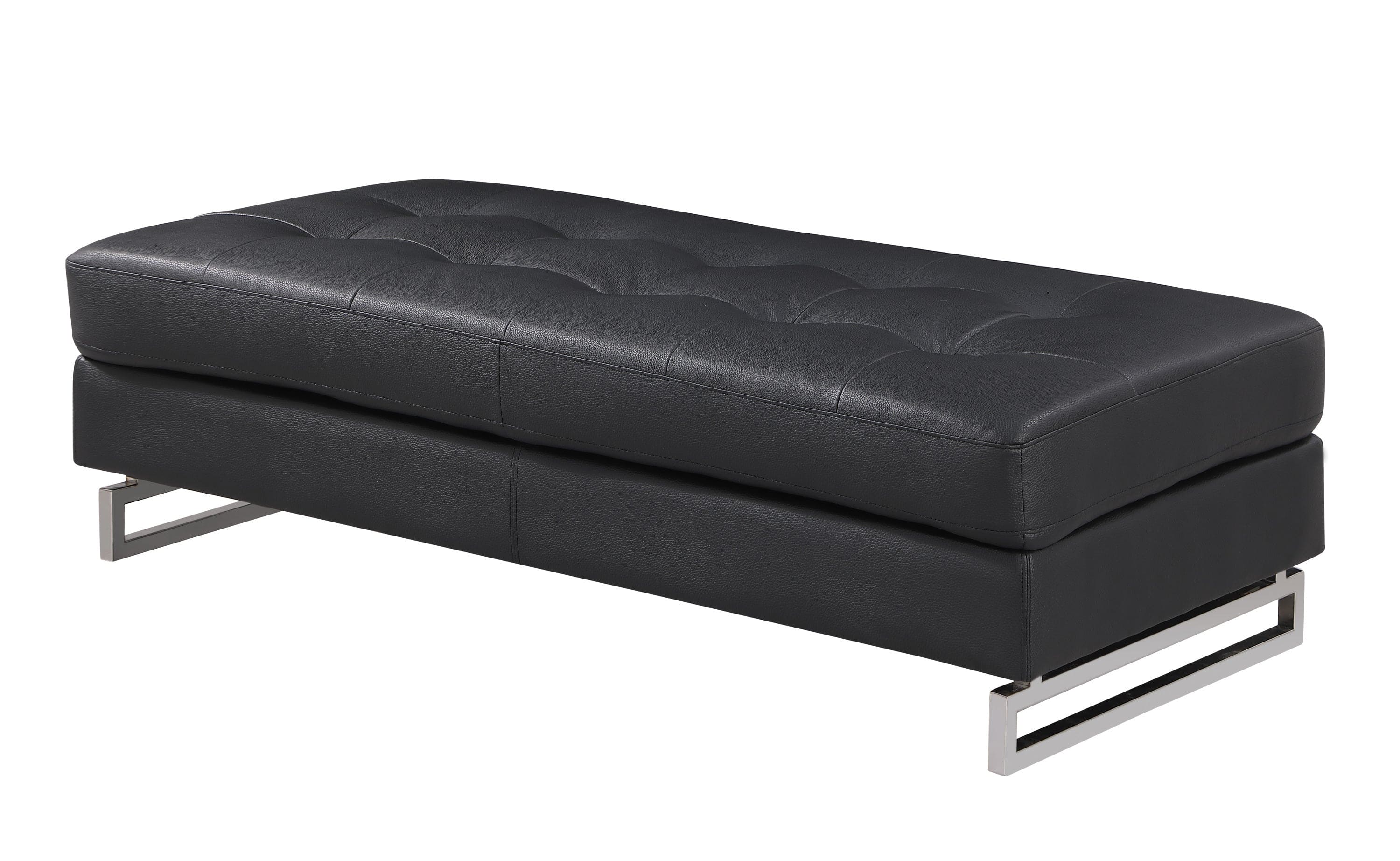 Global United Genuine Leather Ottoman