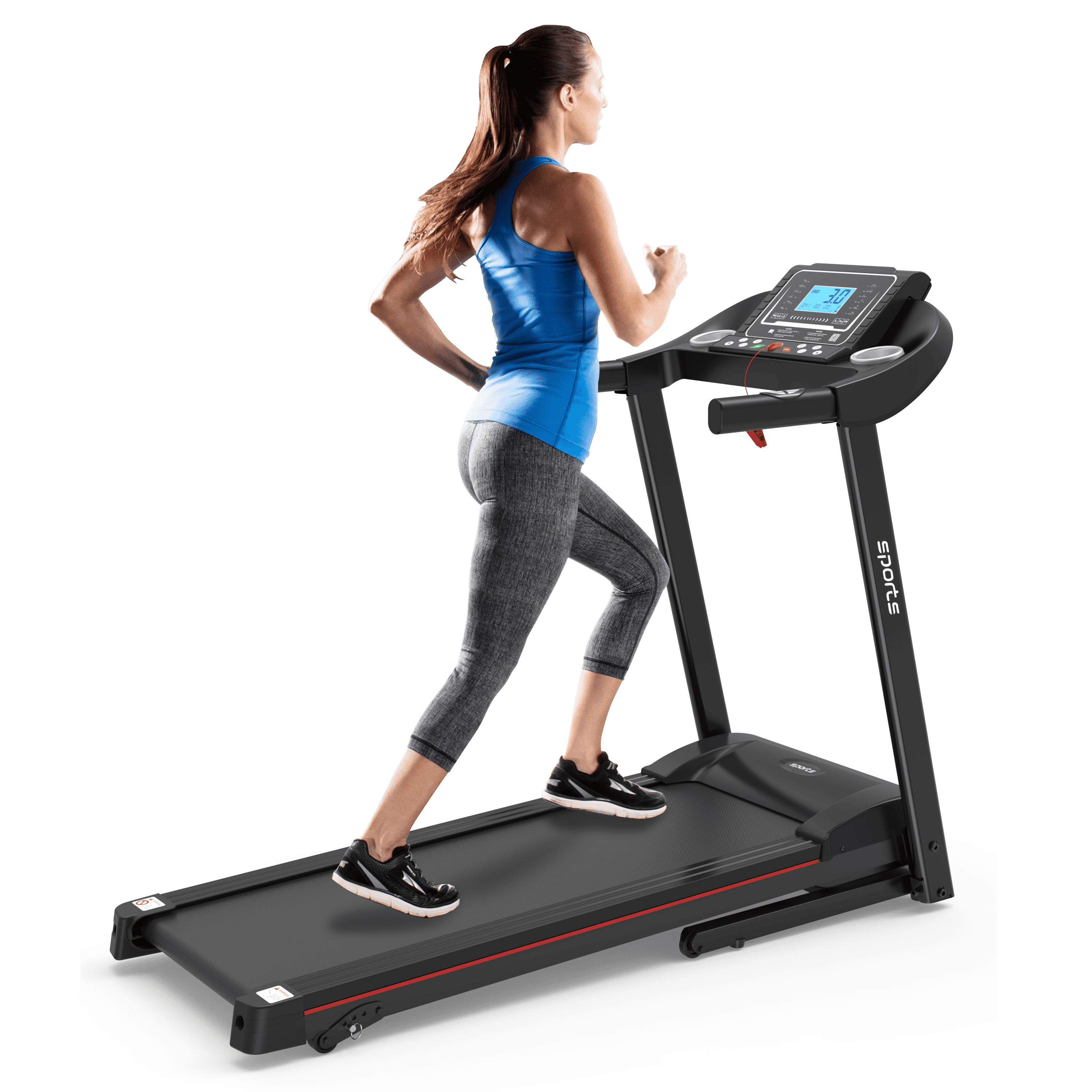 Fitshow App Home Foldable Treadmill with Incline, Folding Treadmill for Home Workout, Electric Walking Treadmill Machine 5" LCD Screen 250 LB Capacity Bluetooth Music