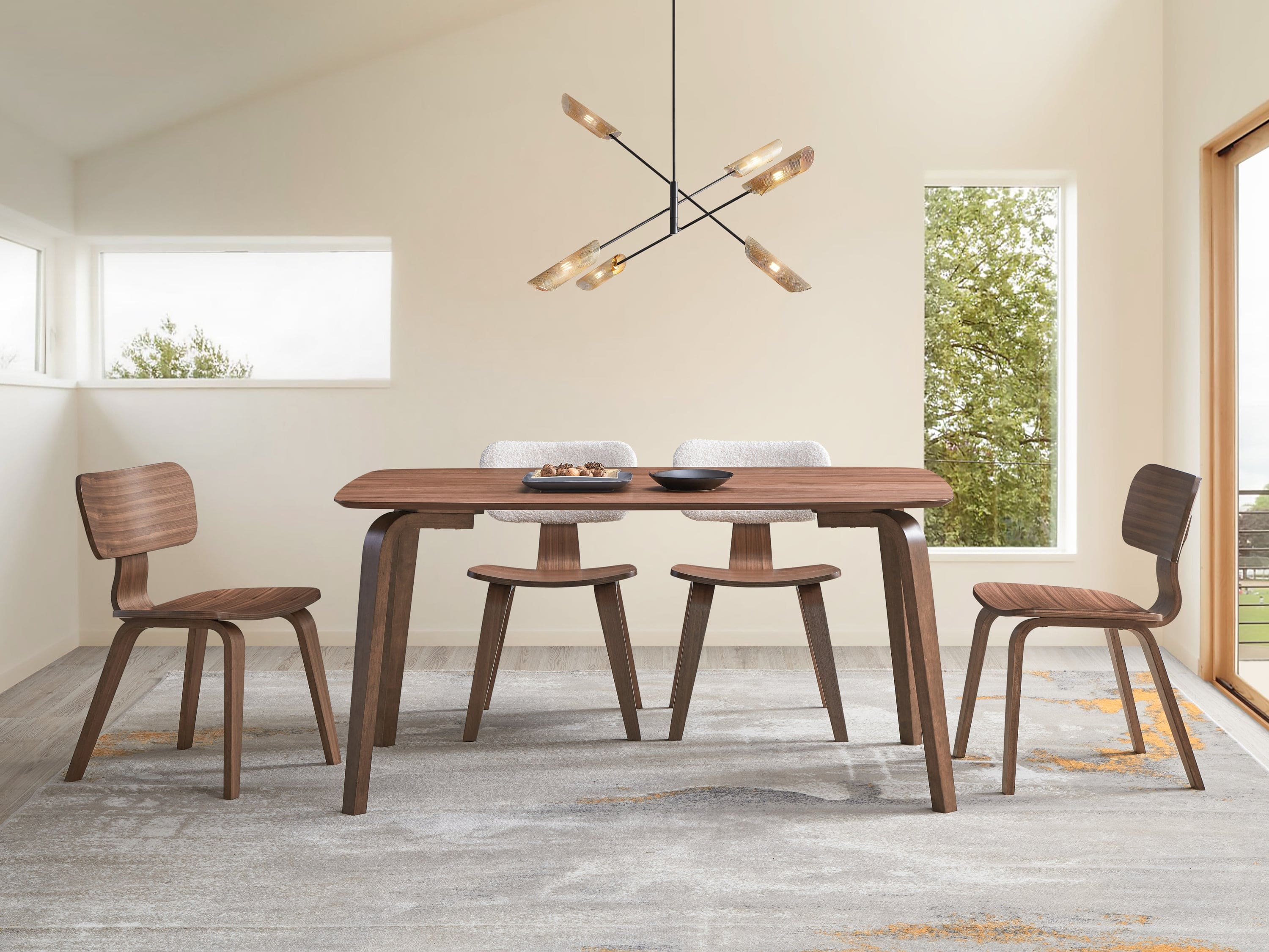 ACME Casson Dining Table, Walnut Finish DN02309